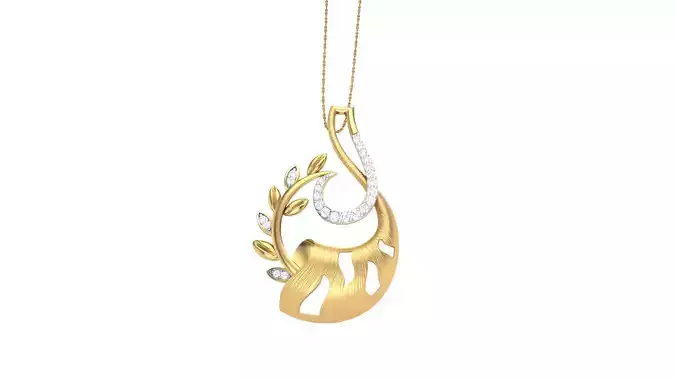 Women Pendant 3dm STL OBJ FBX Renders Details