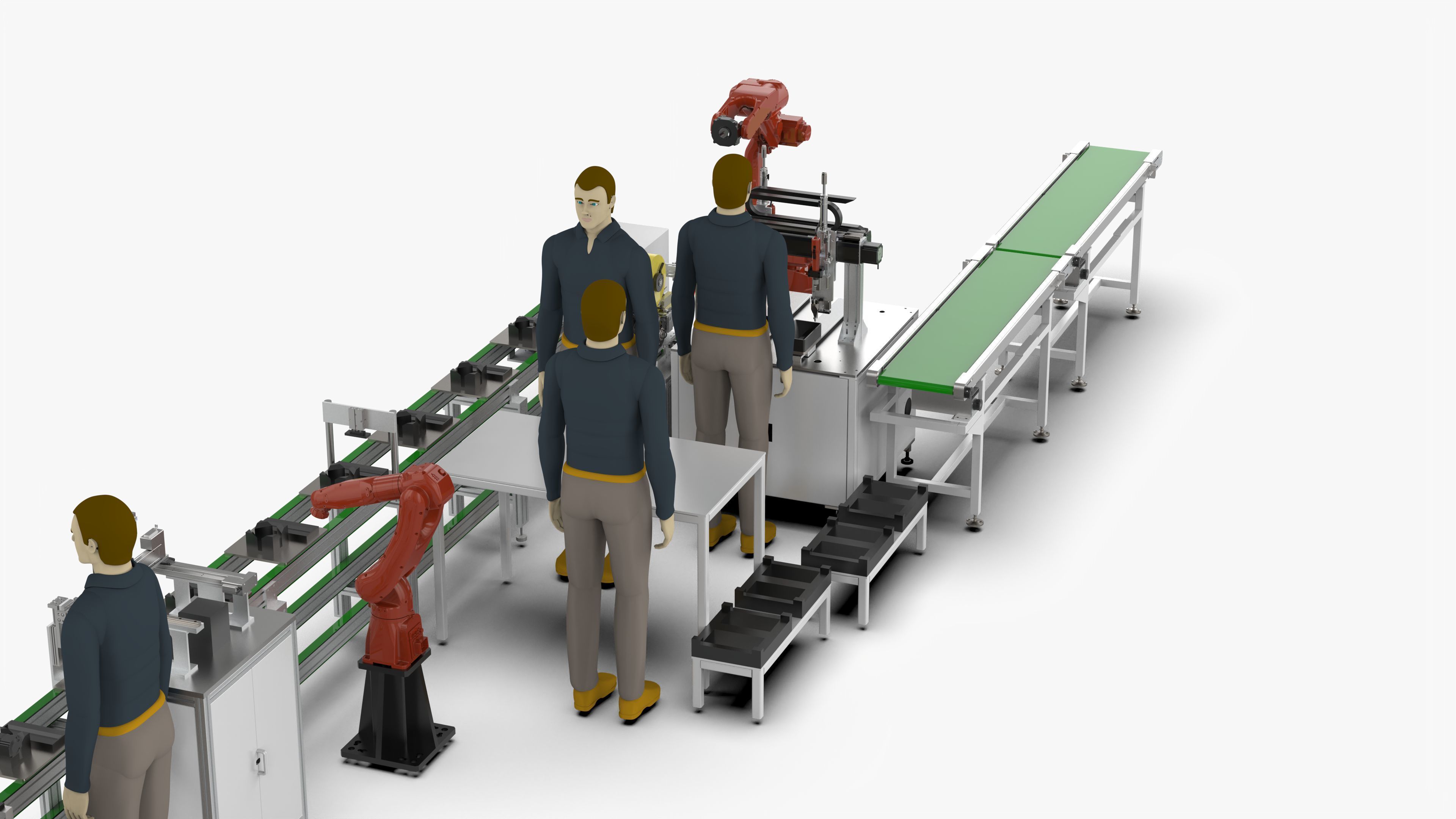 Shell Automatic Locking Labeling Line 3D model_12