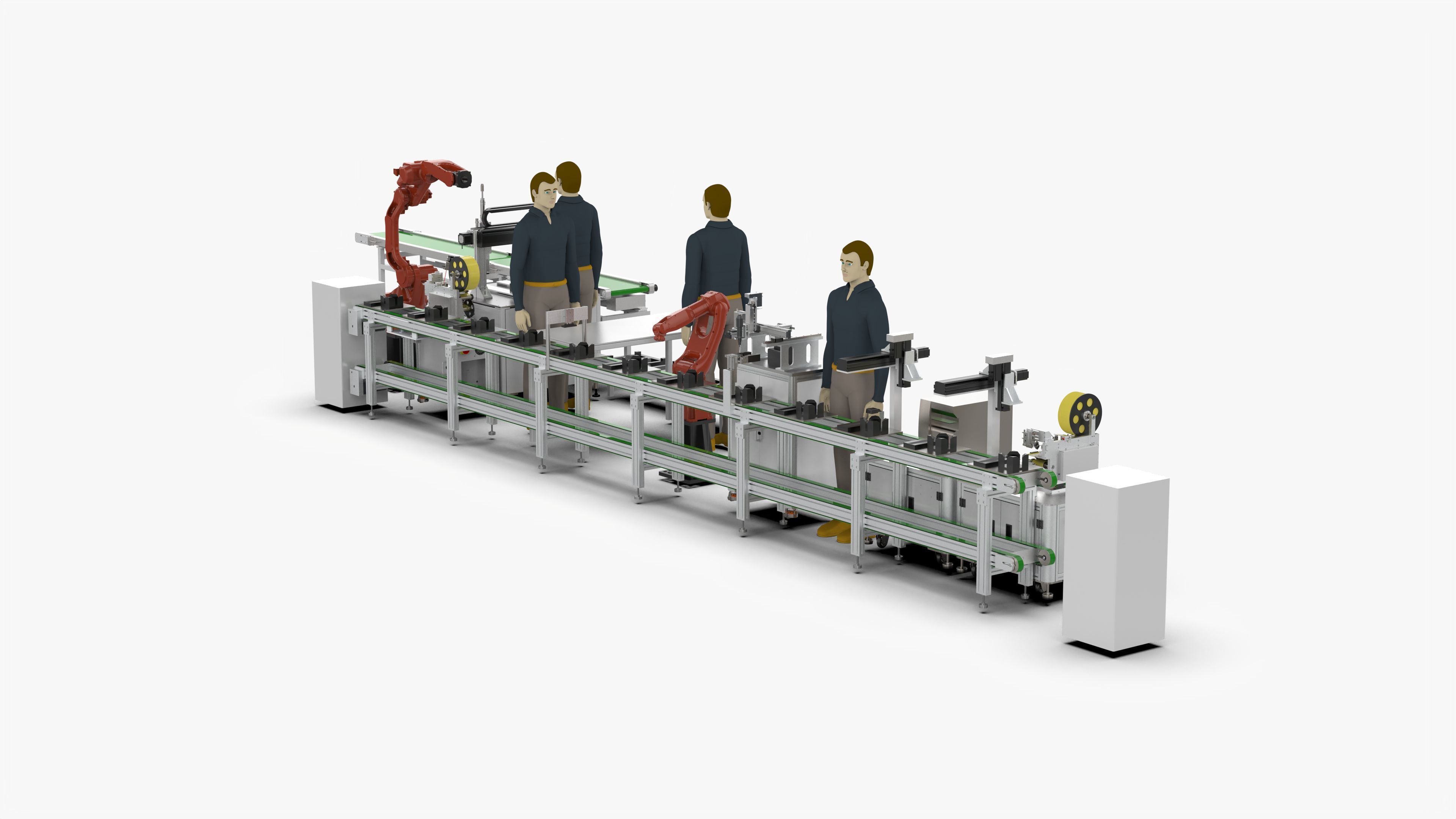 Shell Automatic Locking Labeling Line 3D model_4