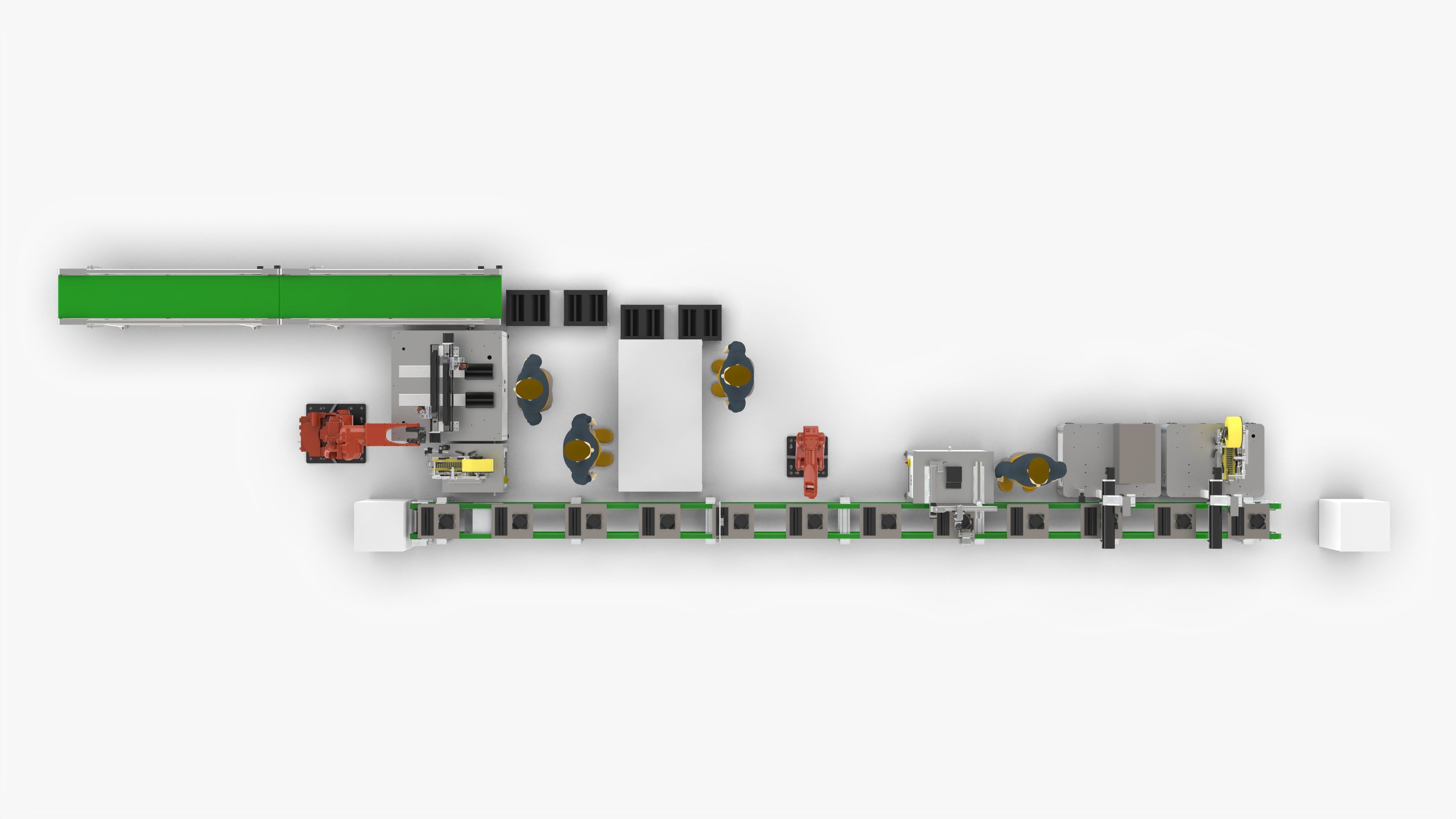 Shell Automatic Locking Labeling Line 3D model_6
