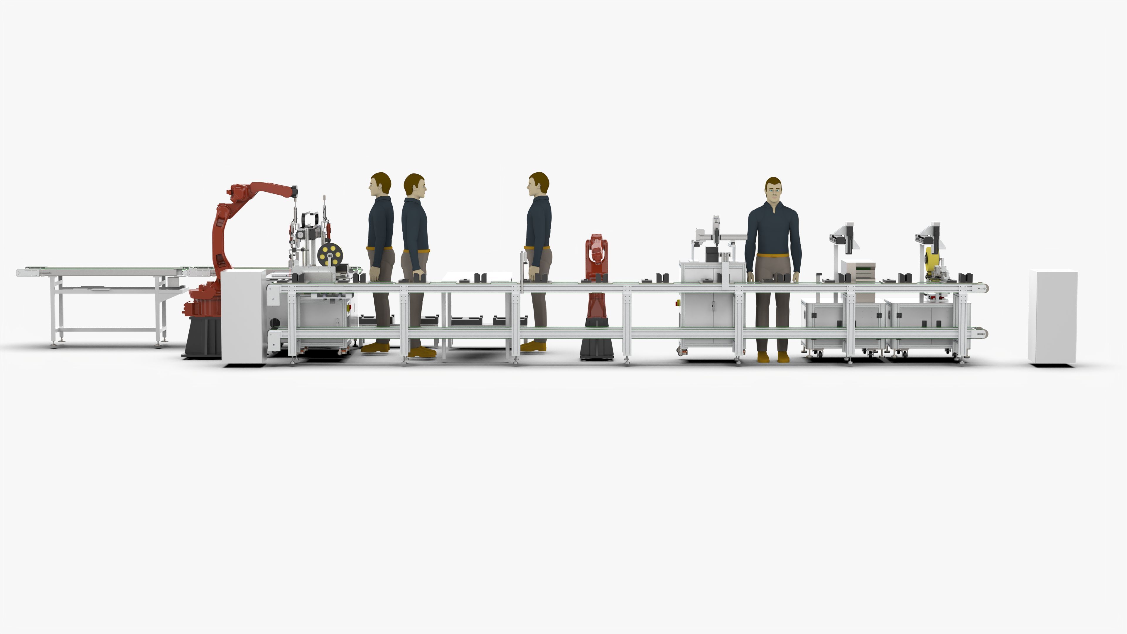 Shell Automatic Locking Labeling Line 3D model_5