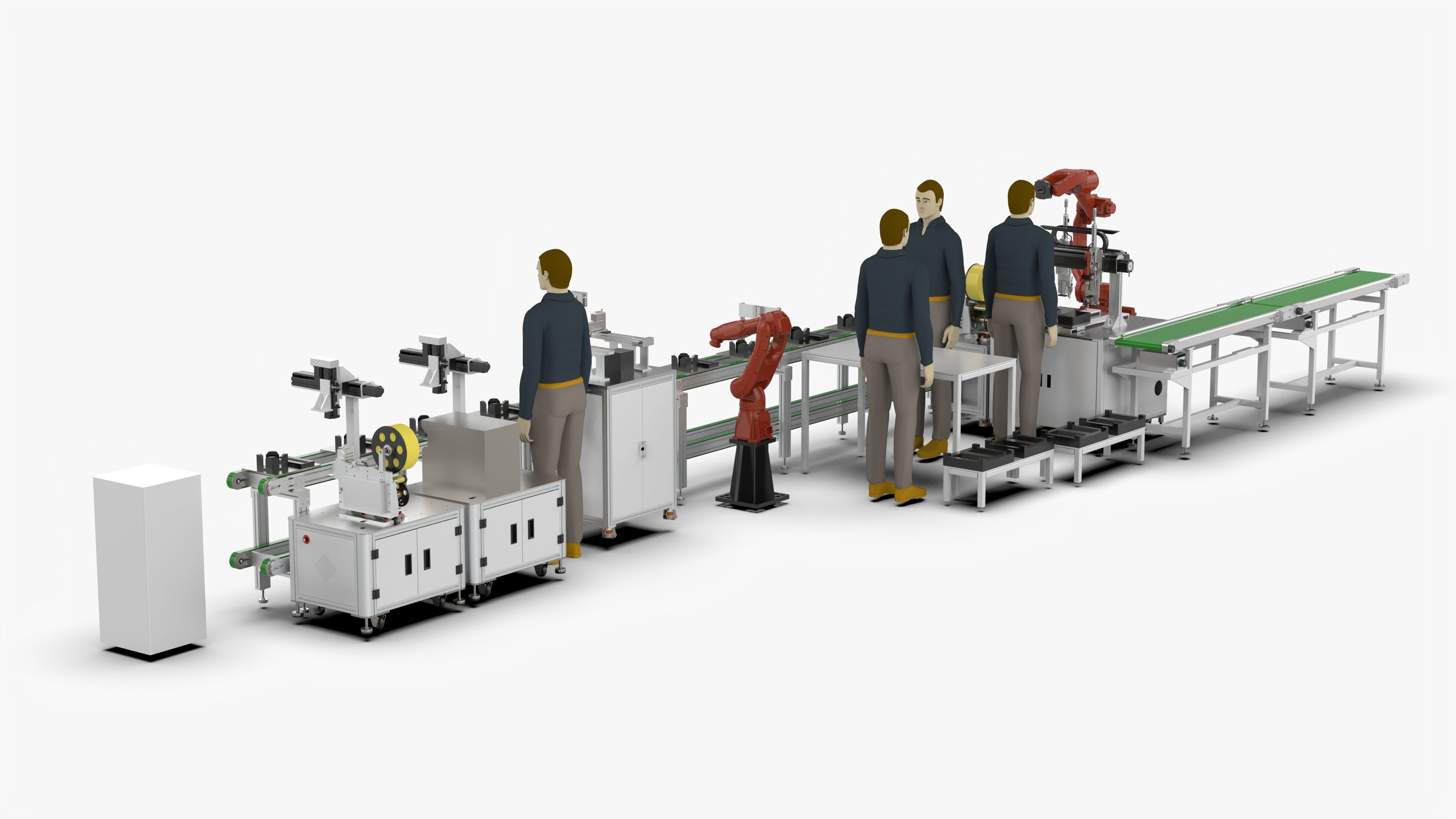 Shell Automatic Locking Labeling Line 3D model_3