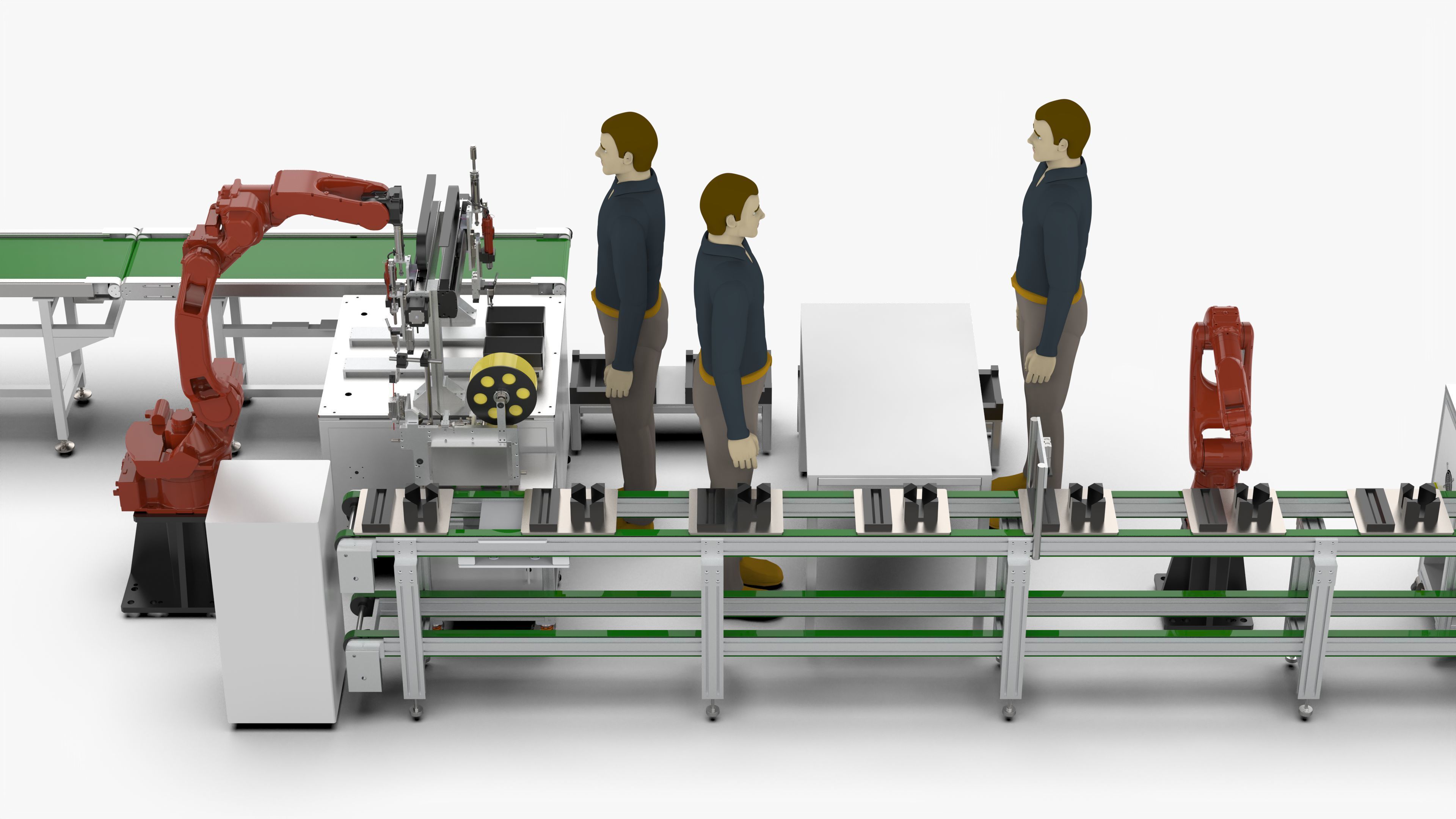 Shell Automatic Locking Labeling Line 3D model_11