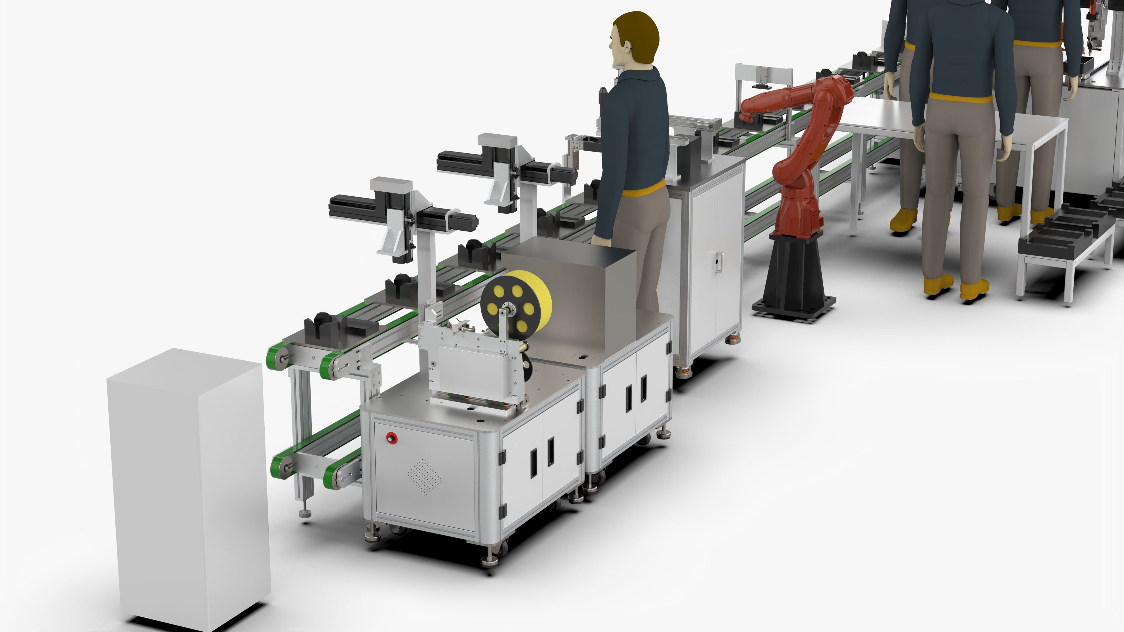 Shell Automatic Locking Labeling Line 3D model_13
