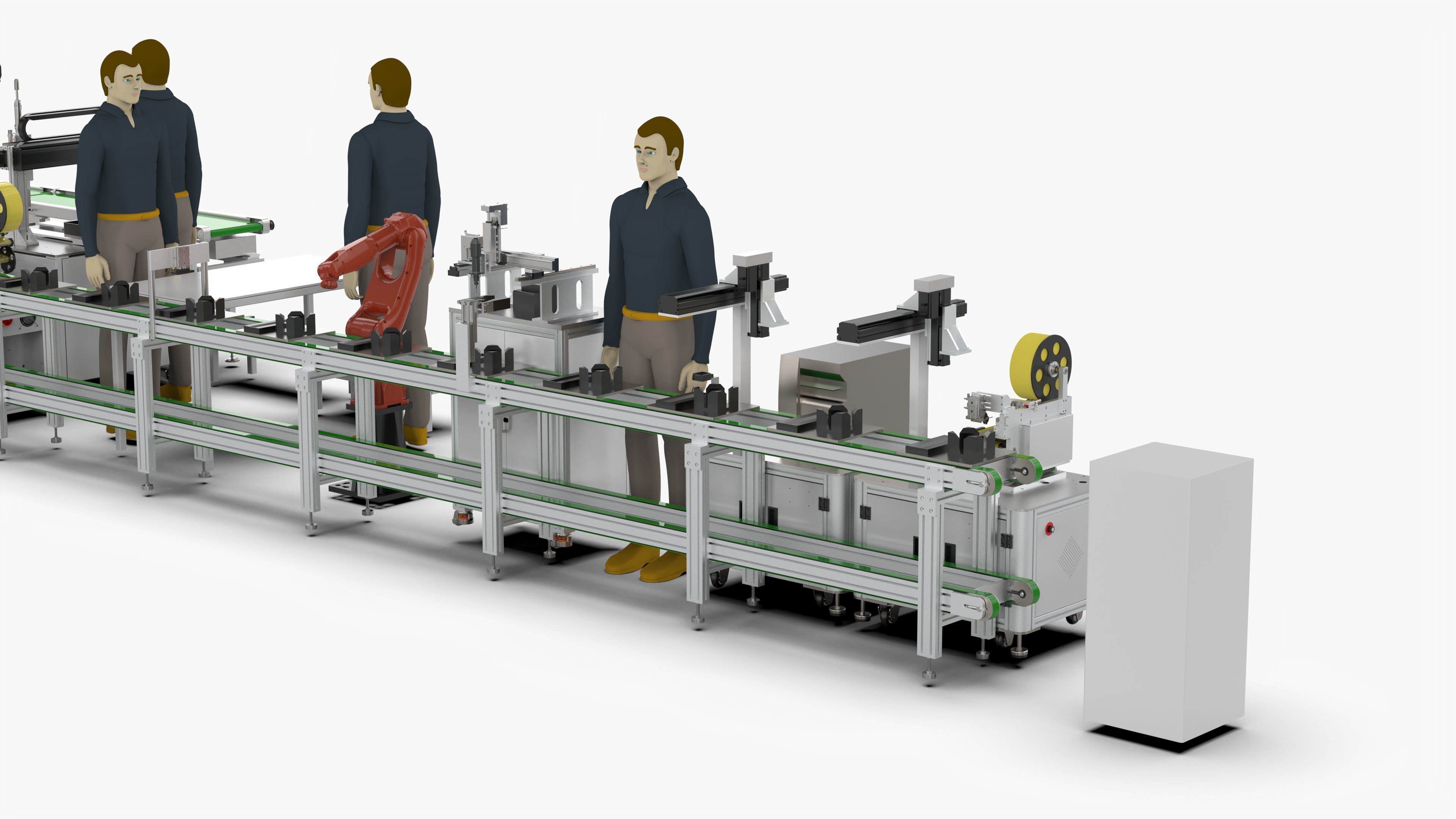 Shell Automatic Locking Labeling Line 3D model_9