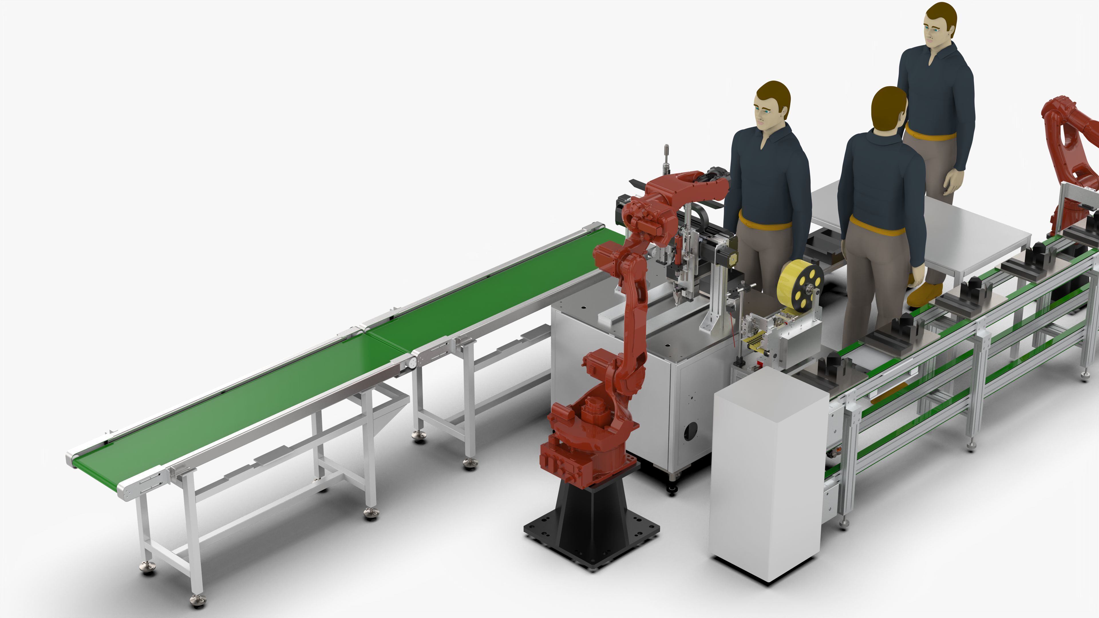 Shell Automatic Locking Labeling Line 3D model_7