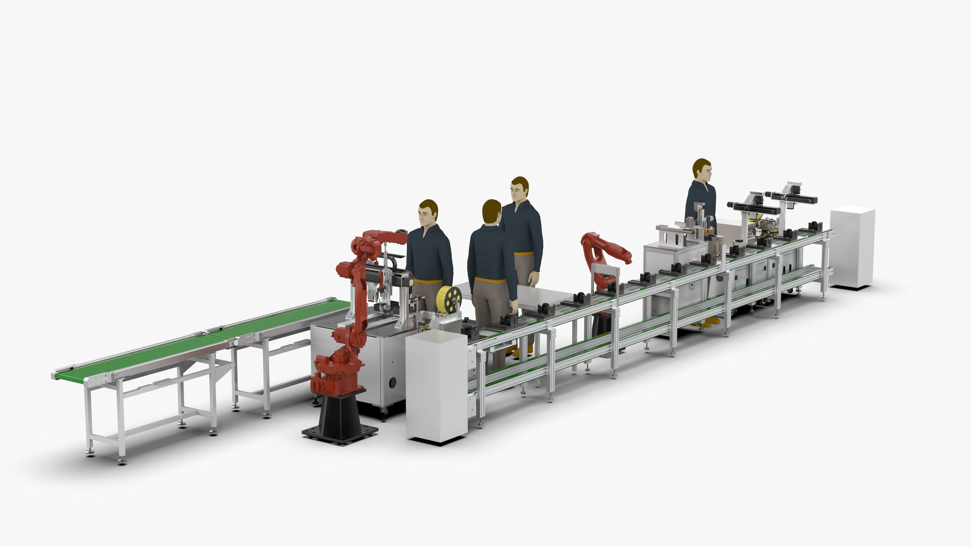 Shell Automatic Locking Labeling Line 3D model_1