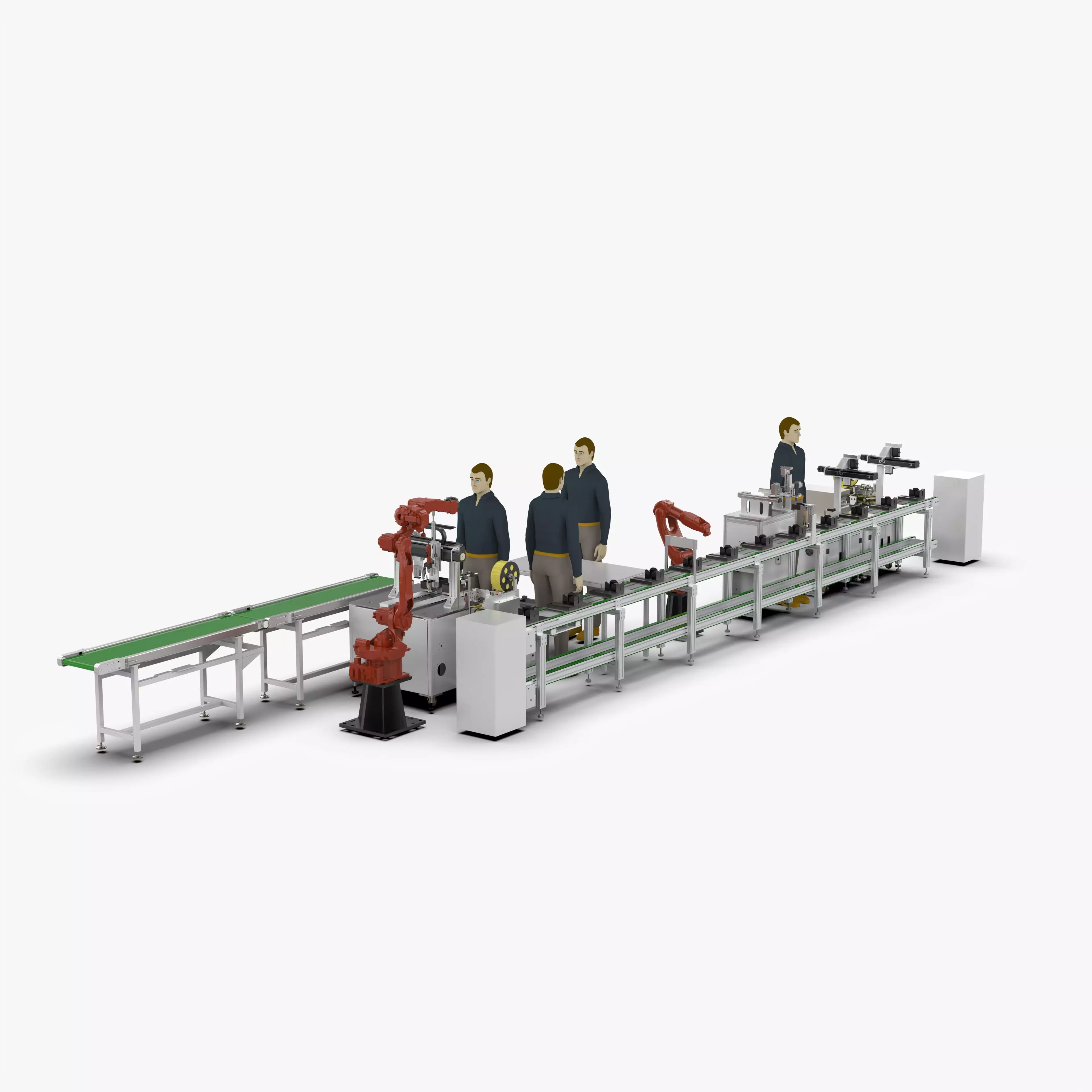 Shell Automatic Locking Labeling Line 3D model_0