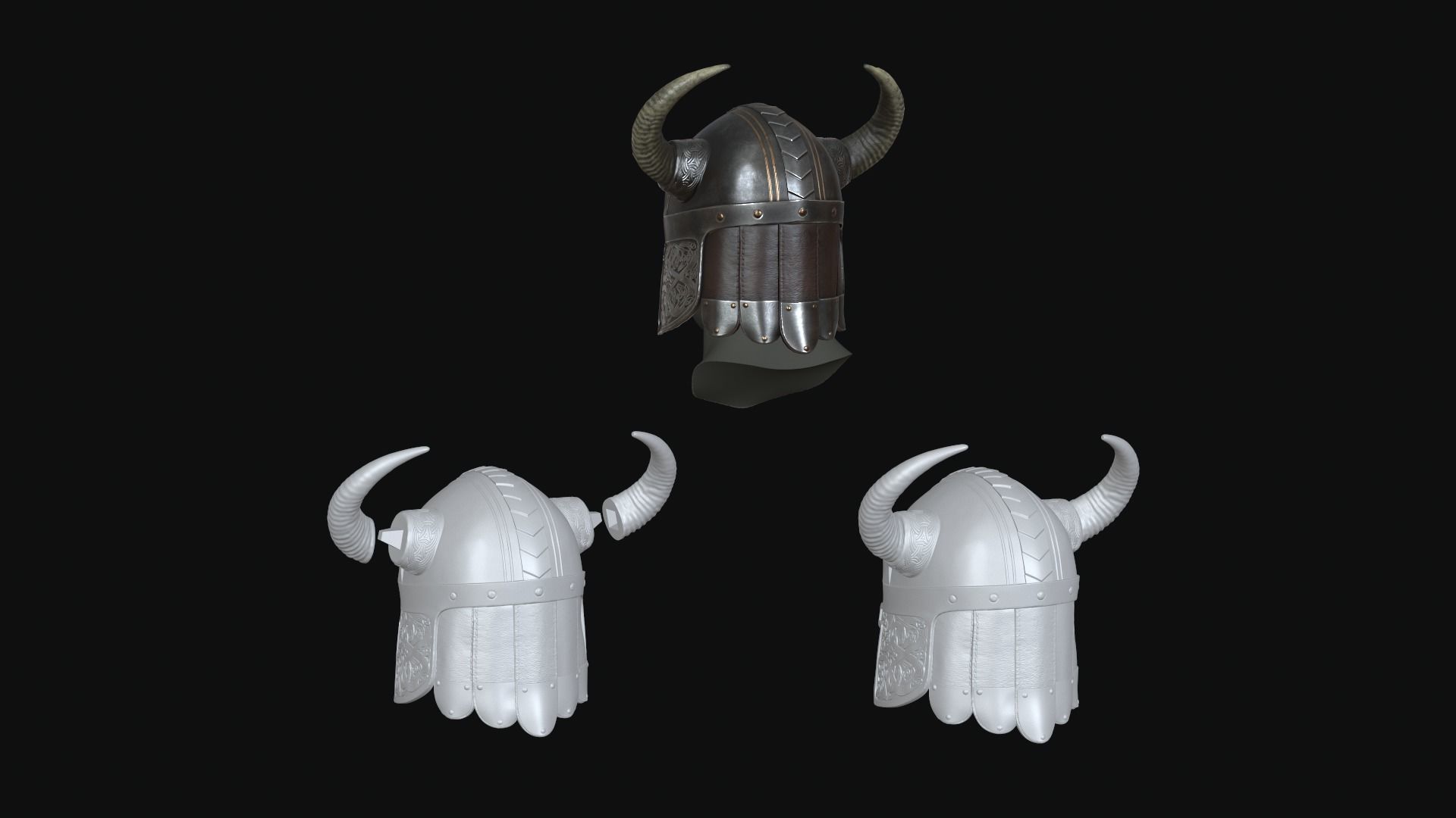 Viking helmet 3D print model_7