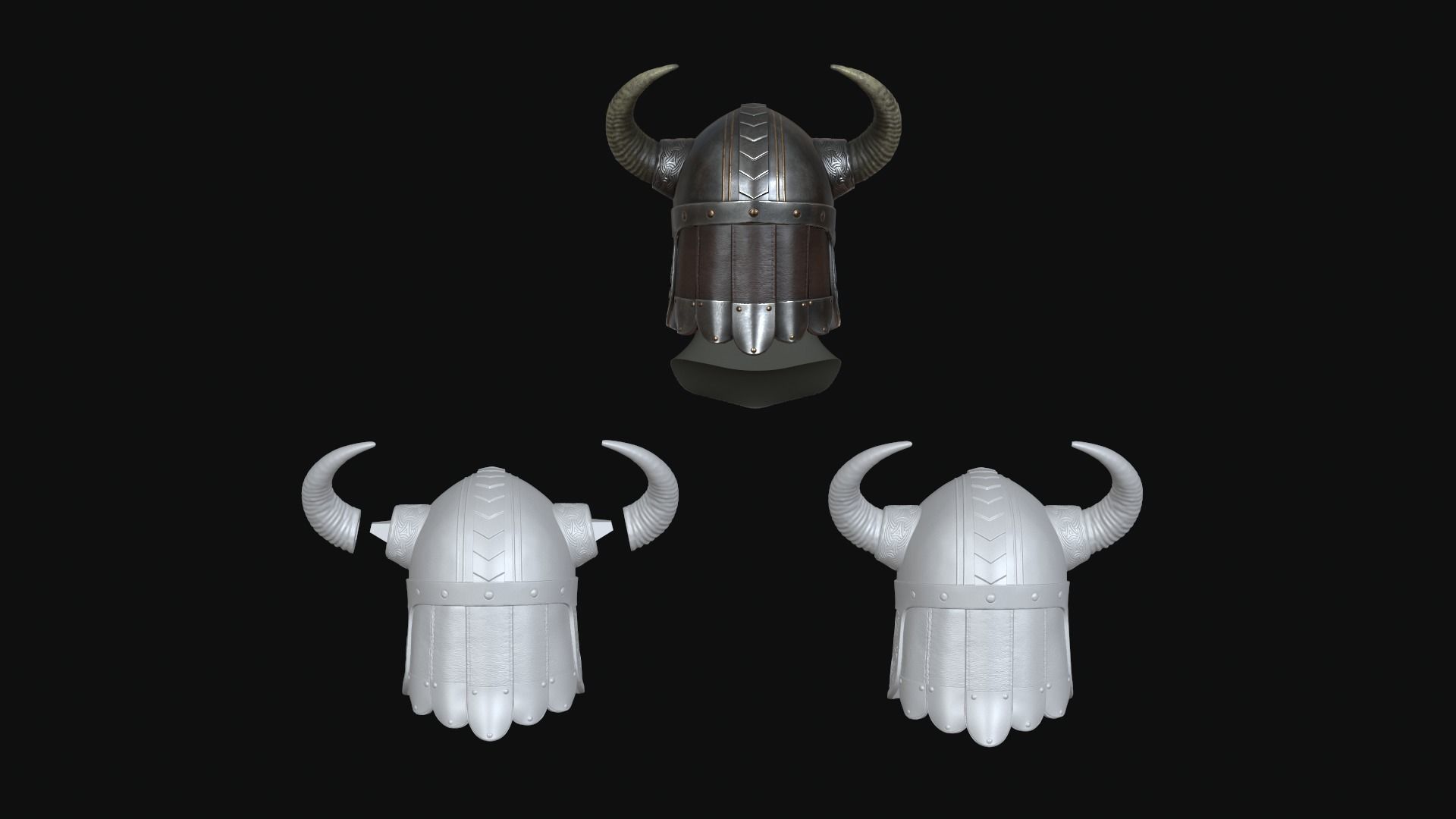 Viking helmet 3D print model_6