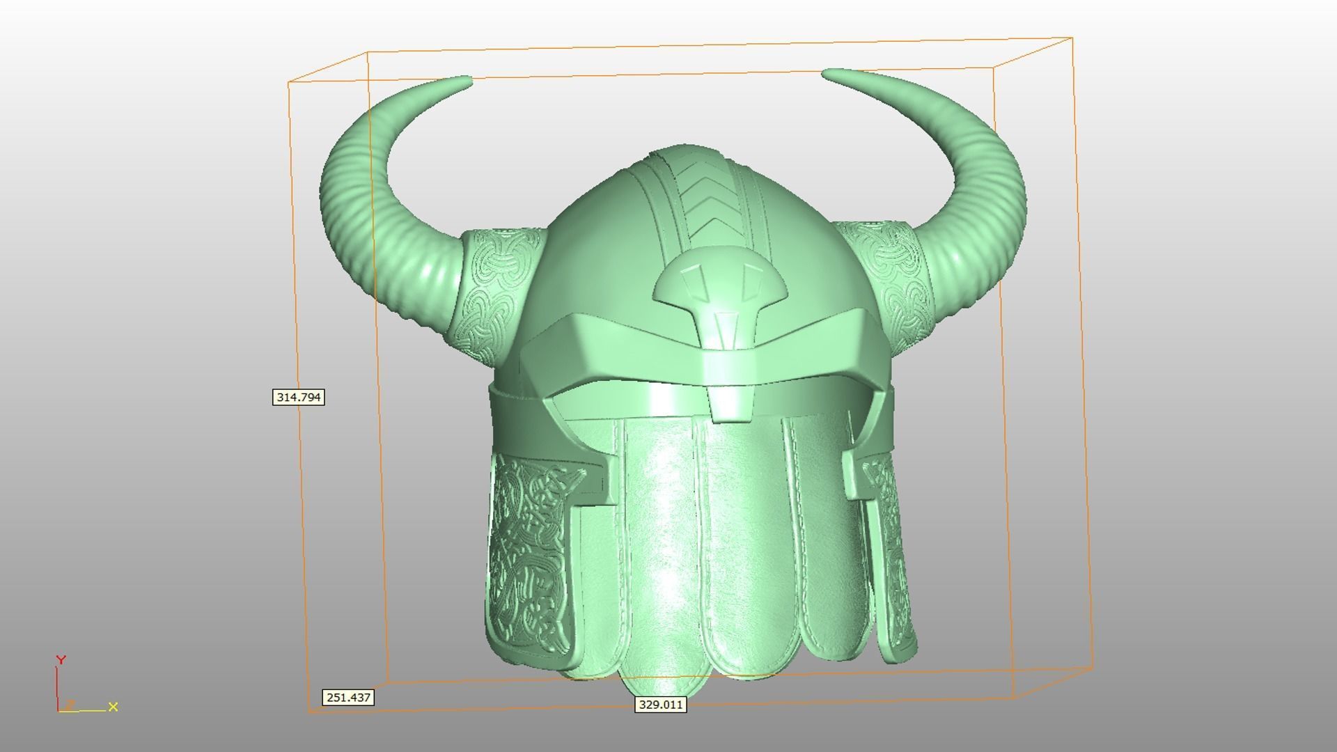 Viking helmet 3D print model_12