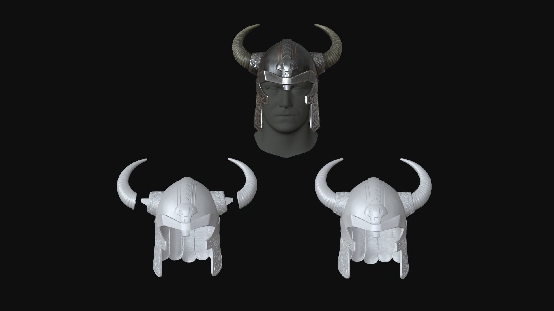 Viking helmet 3D print model_1