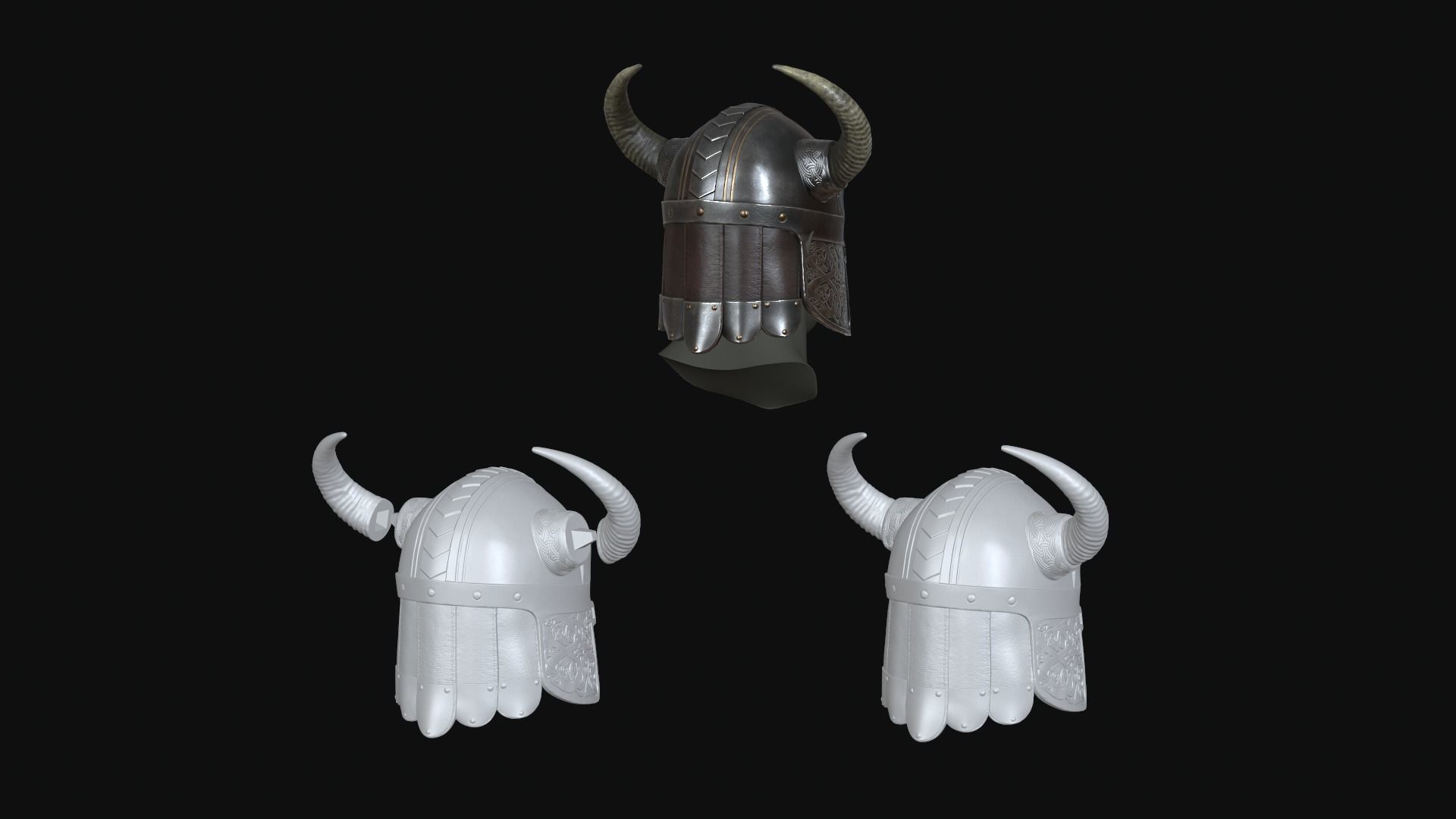 Viking helmet 3D print model_5