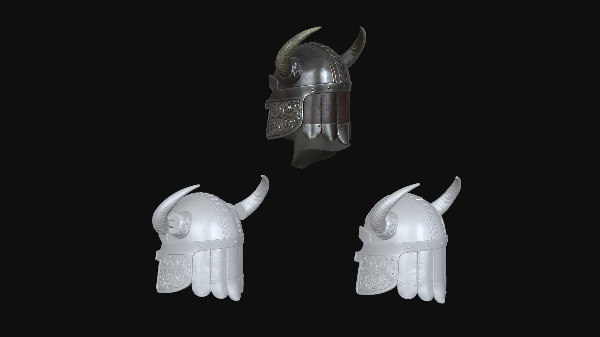 Viking helmet 3D print model_8