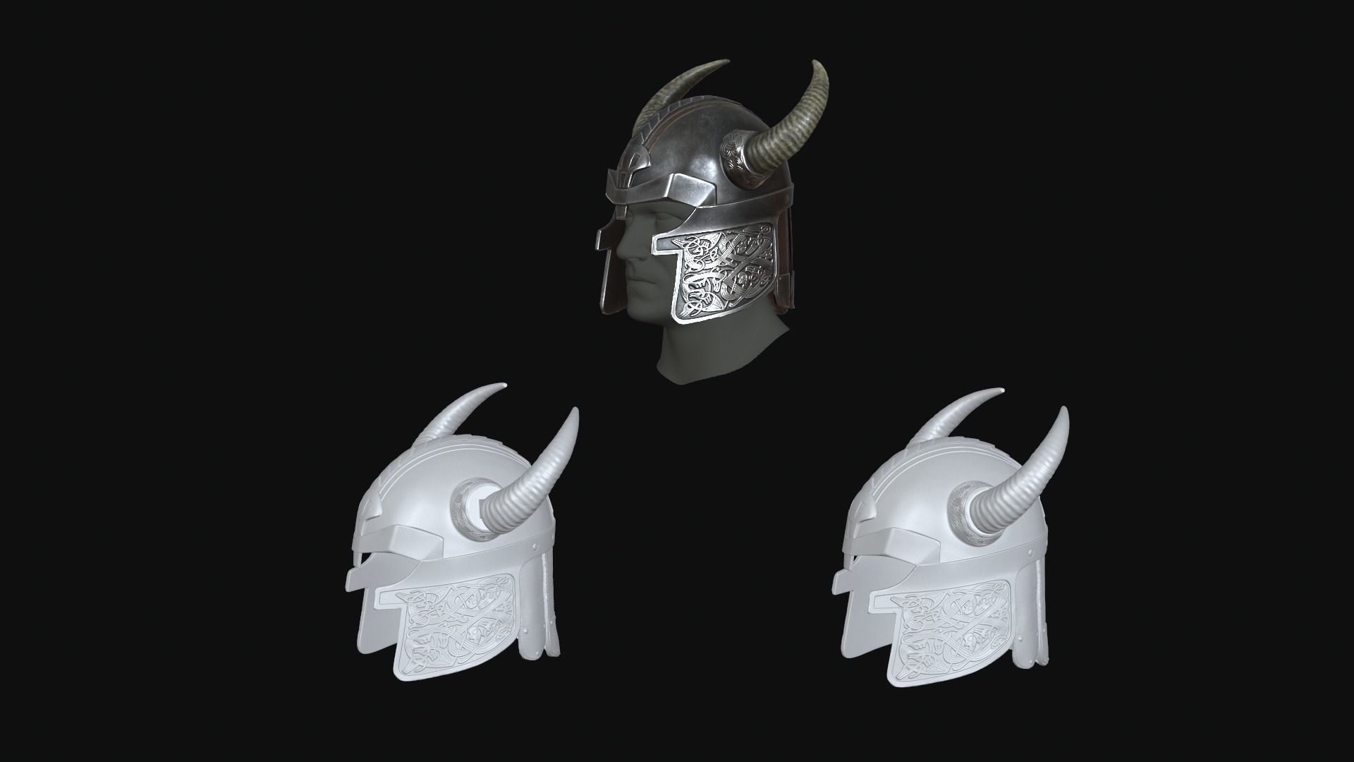 Viking helmet 3D print model_10