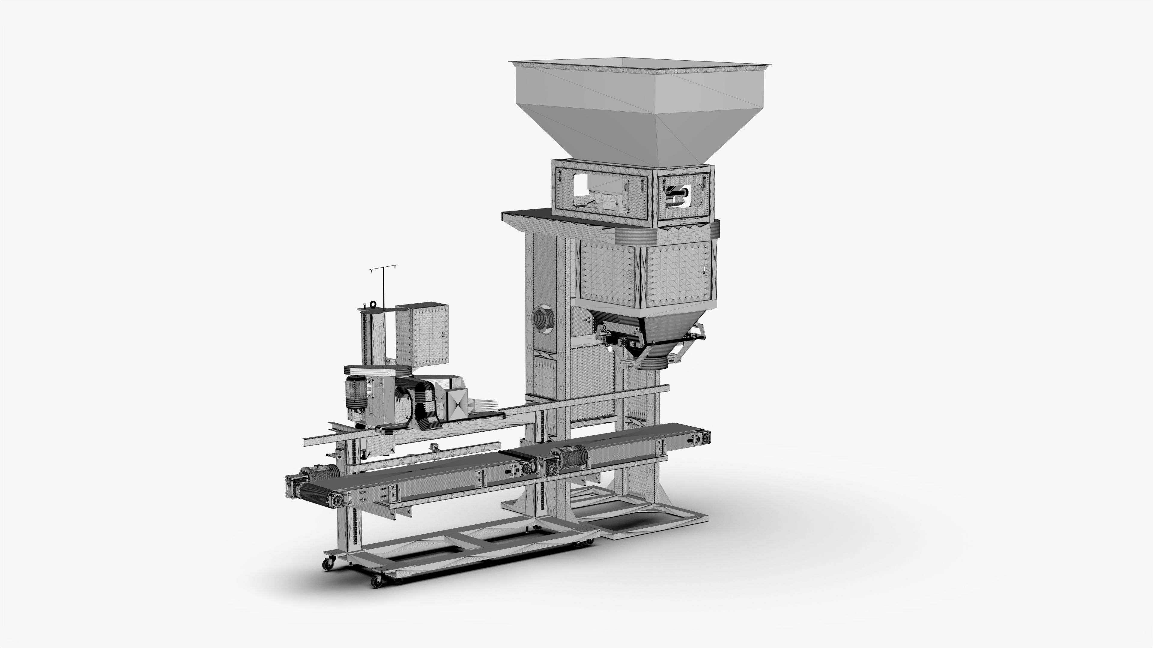 Automatic Quantitative Packaging Scale Machine 3D model_13