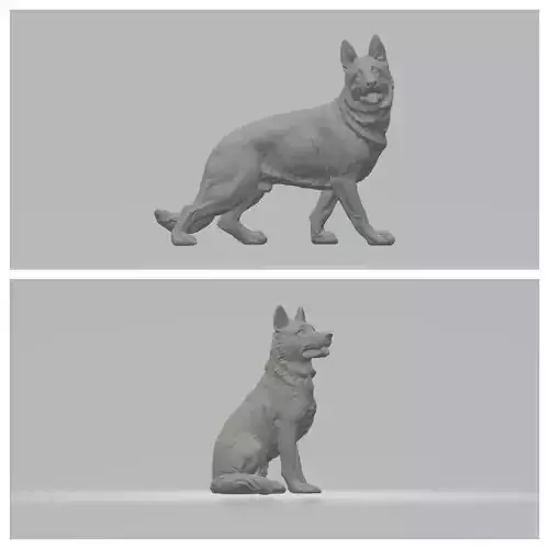 German Shepherd 3D print model