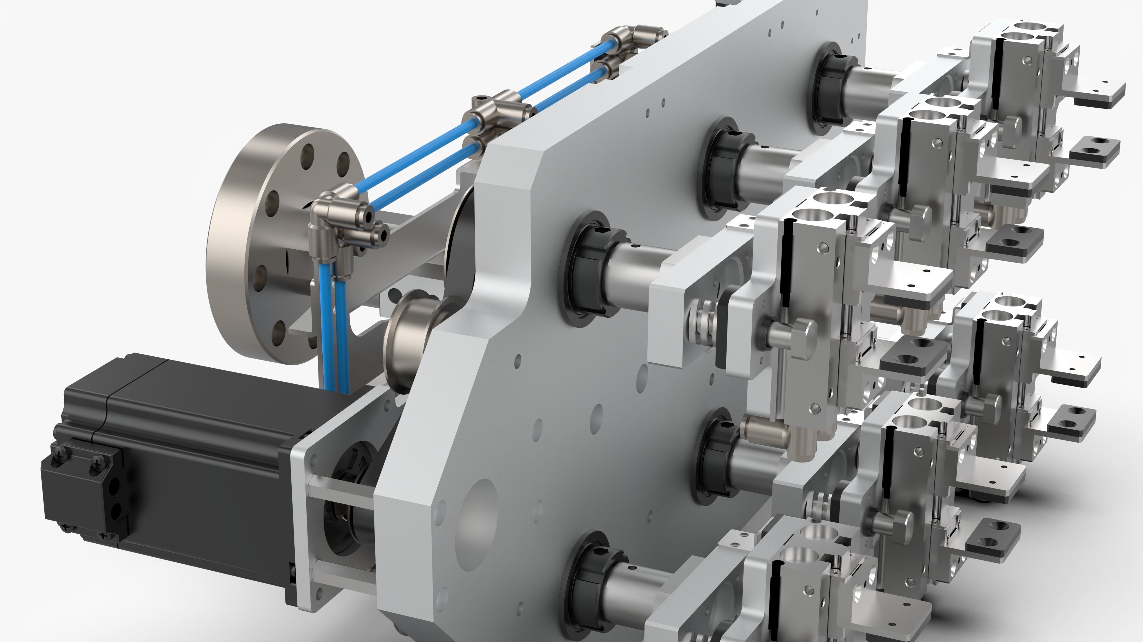 Robot End Axis Pneumatic Gripper 3D model_8