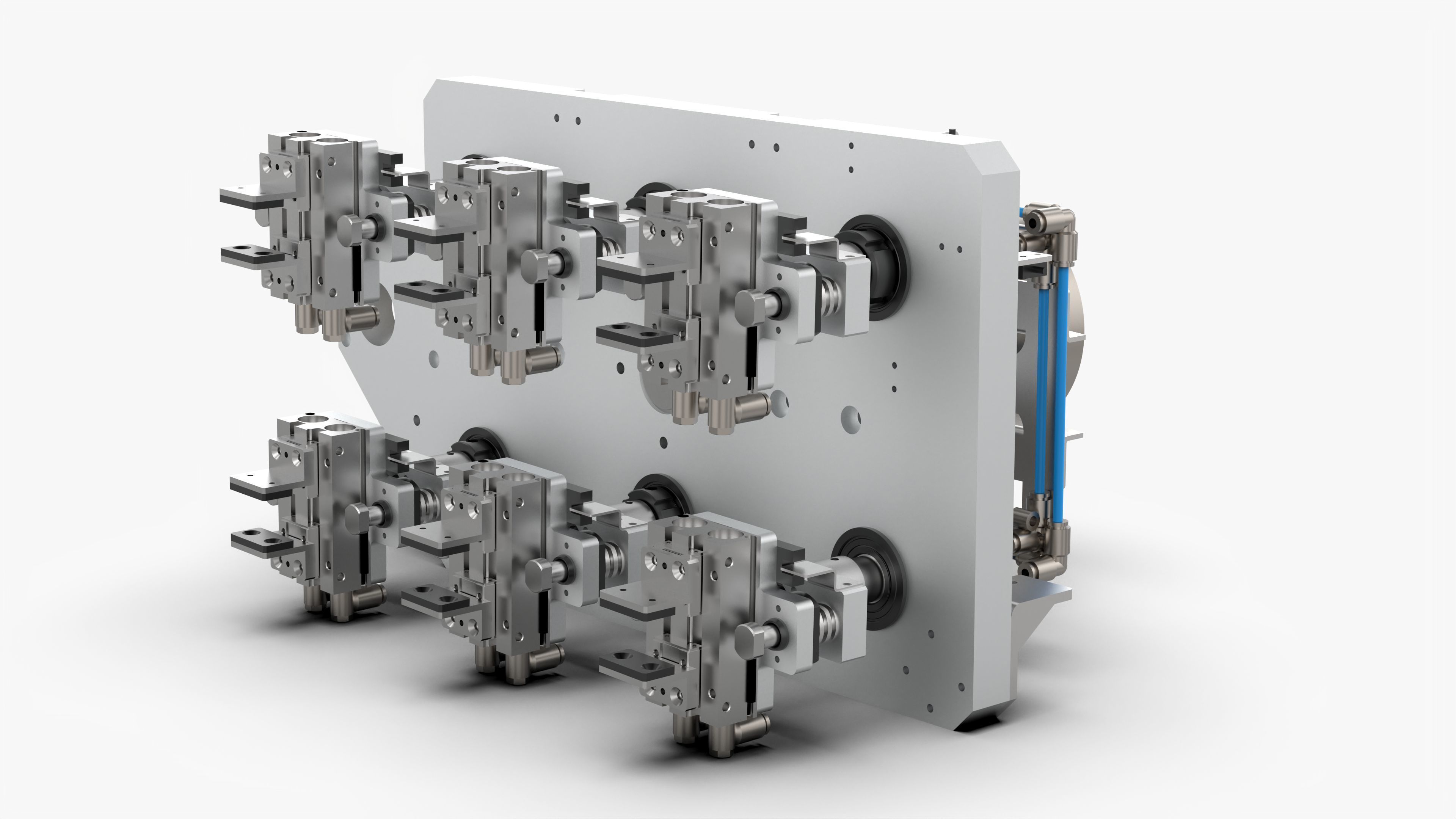 Robot End Axis Pneumatic Gripper 3D model_3