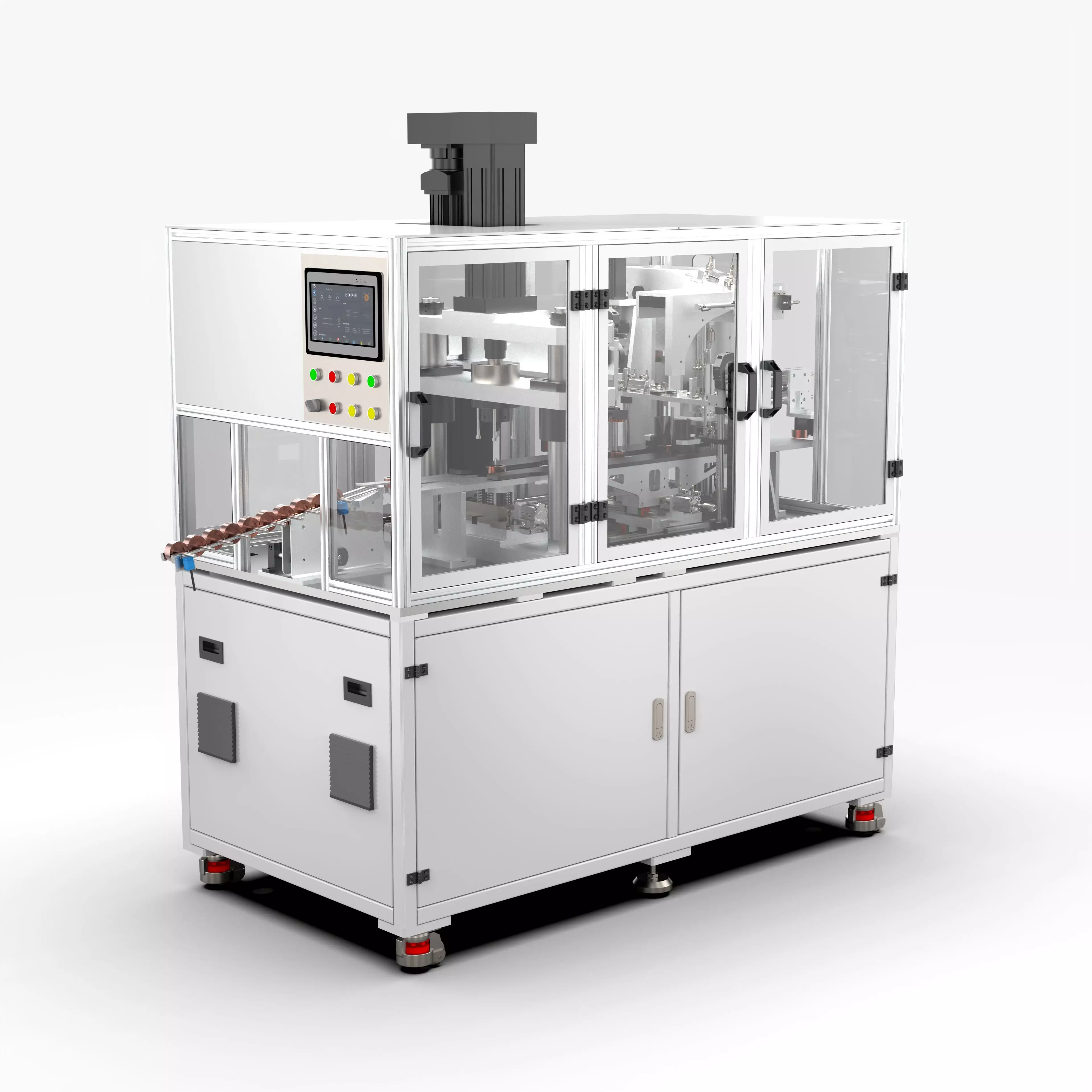 Automatic Permanent Magnet Rotor Into Shaft Assembly Machine 3D model