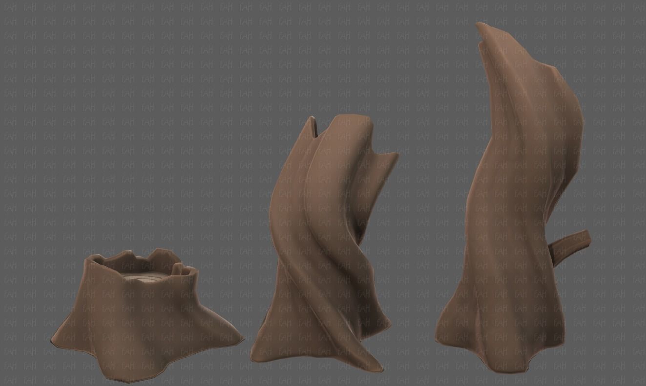 Stump V05 Low-poly 3D model_20