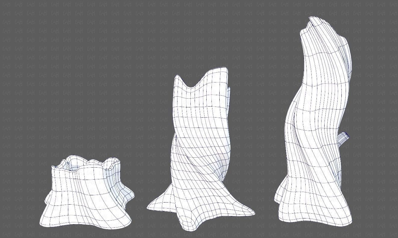Stump V05 Low-poly 3D model_13