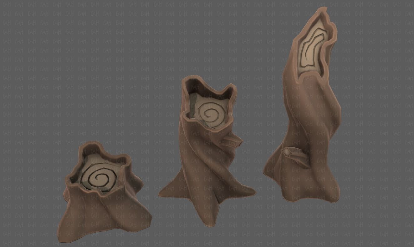 Stump V05 Low-poly 3D model_43