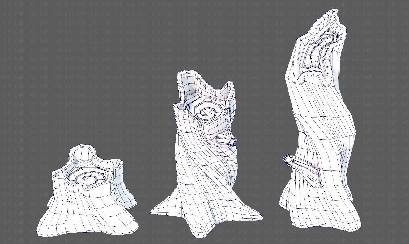 Stump V05 Low-poly 3D model_25