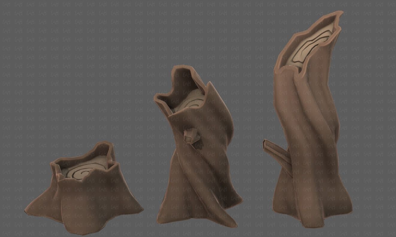 Stump V05 Low-poly 3D model_24
