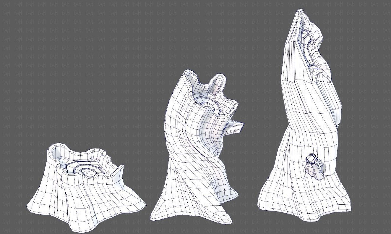 Stump V05 Low-poly 3D model_26