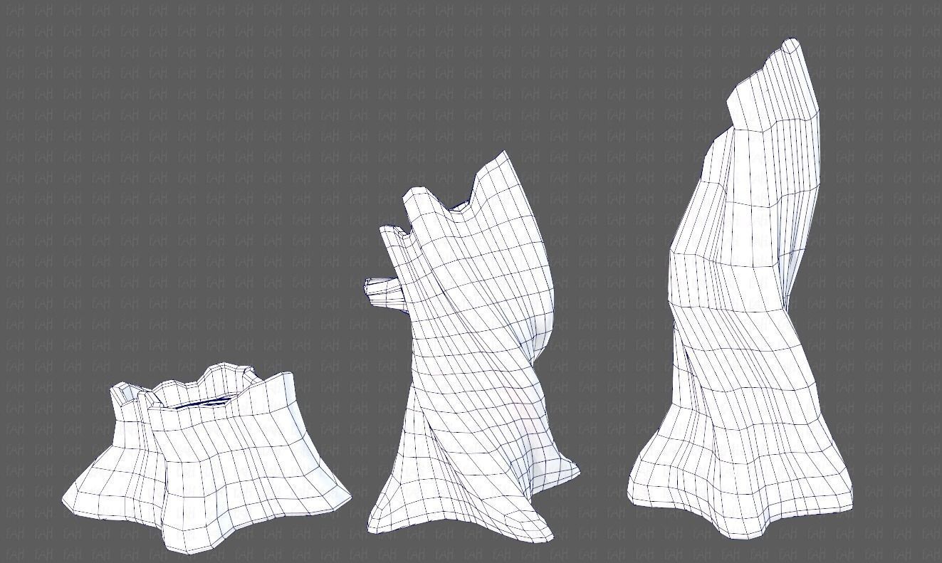 Stump V05 Low-poly 3D model_30