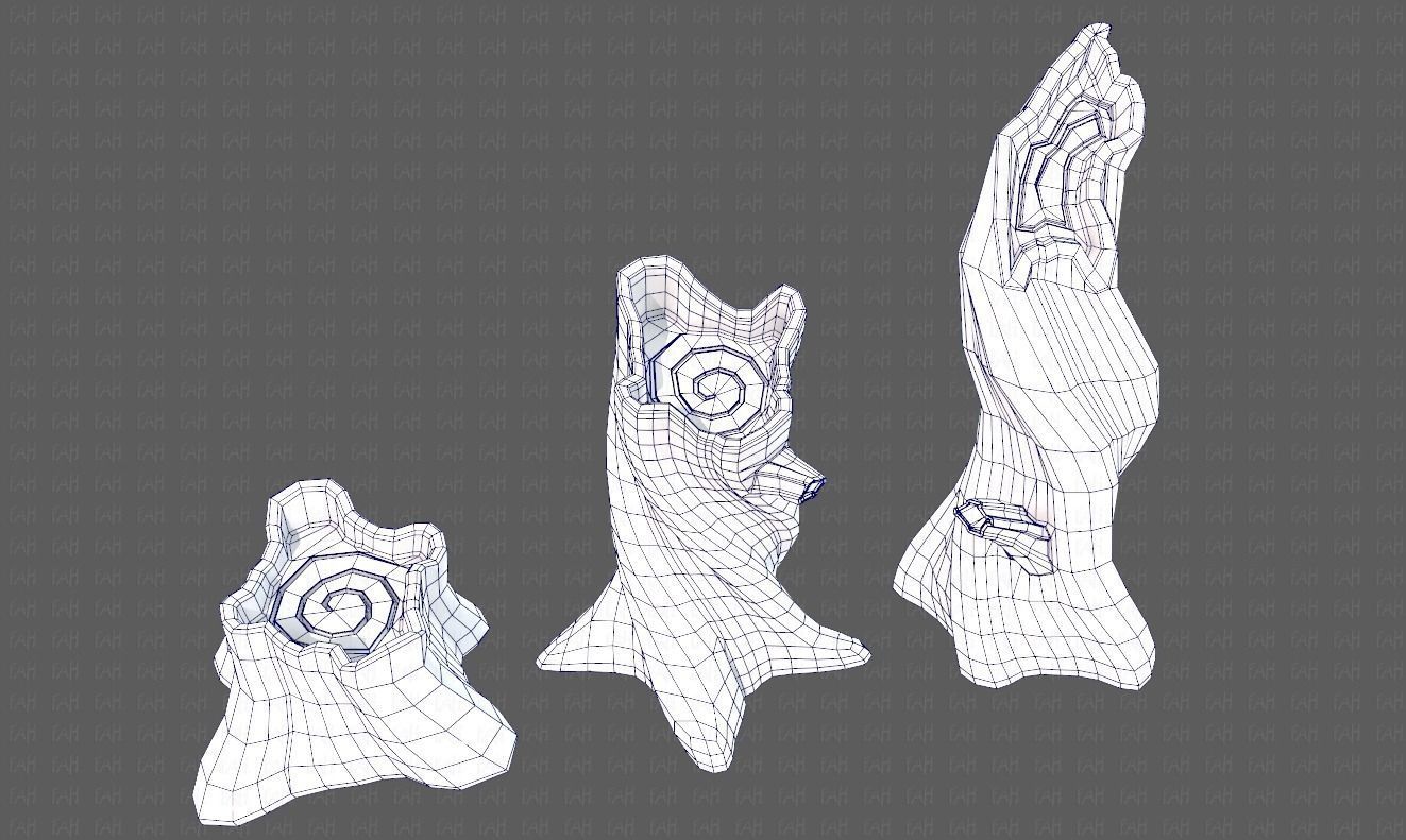 Stump V05 Low-poly 3D model_44