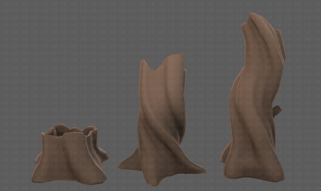 Stump V05 Low-poly 3D model_21
