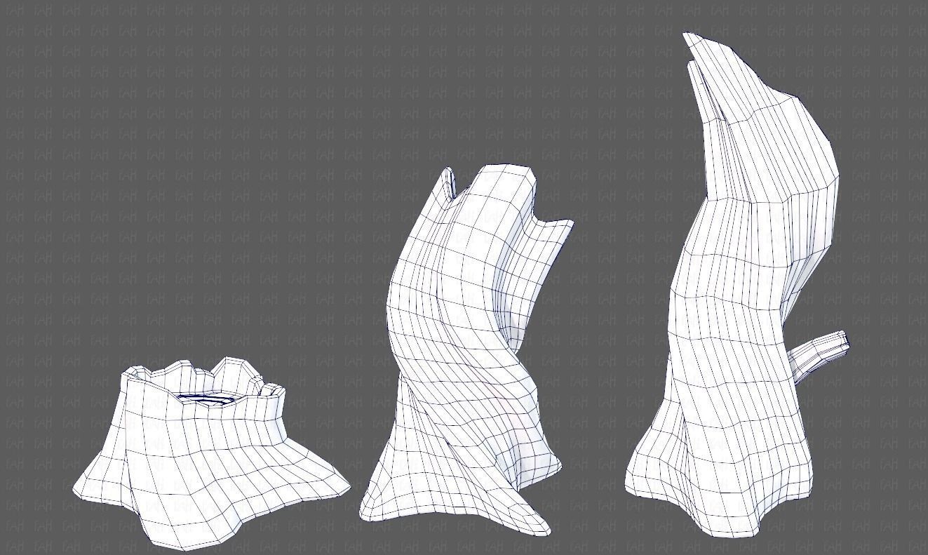 Stump V05 Low-poly 3D model_28