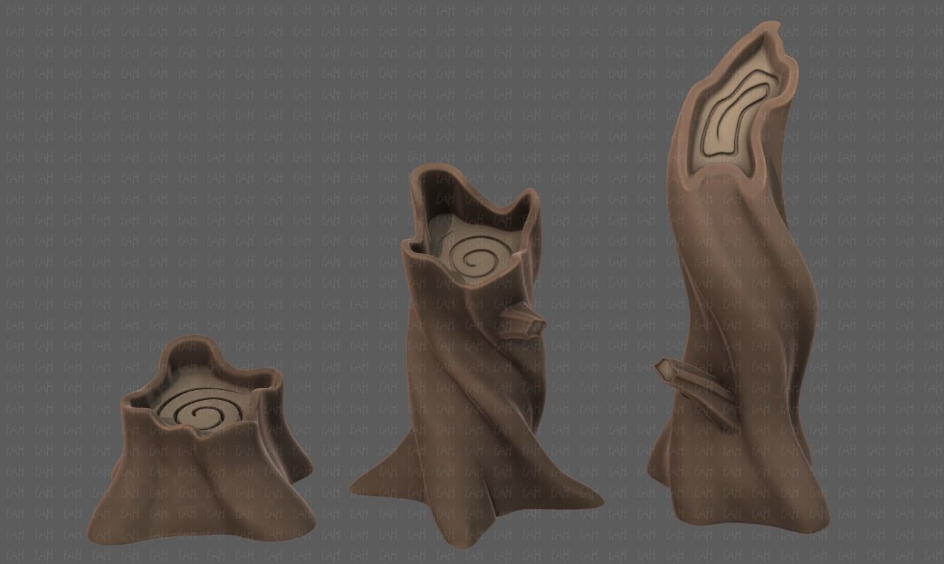 Stump V05 Low-poly 3D model_1