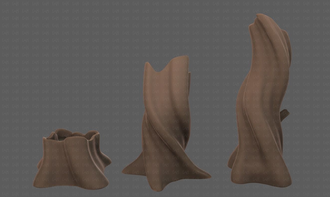 Stump V05 Low-poly 3D model_5