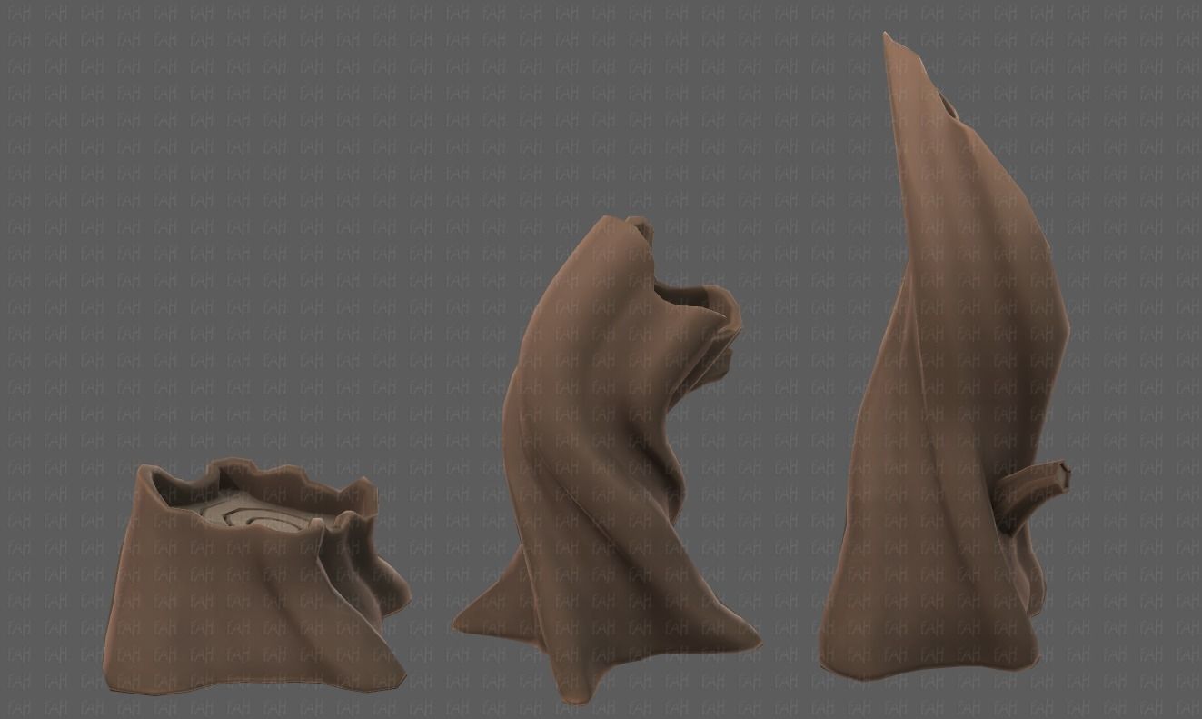 Stump V05 Low-poly 3D model_19