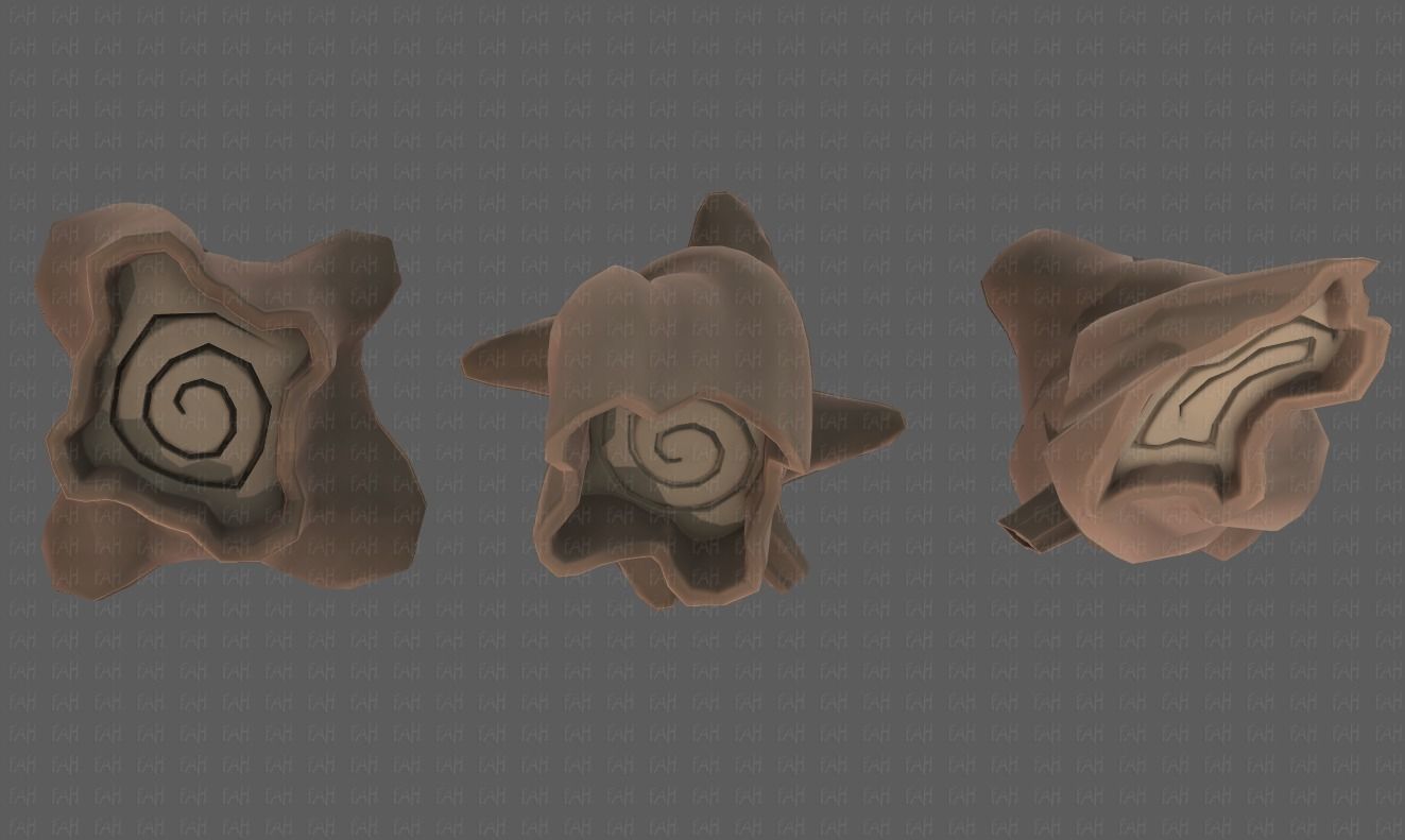 Stump V05 Low-poly 3D model_35