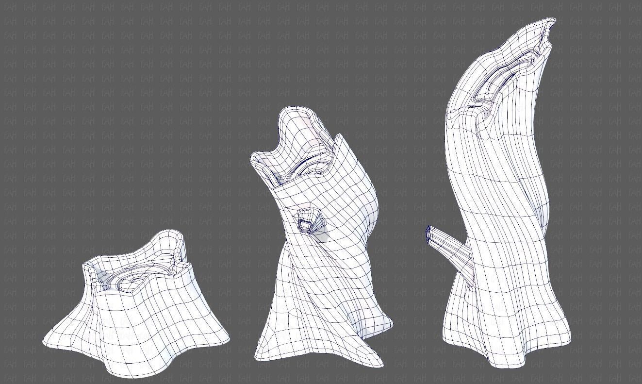 Stump V05 Low-poly 3D model_16