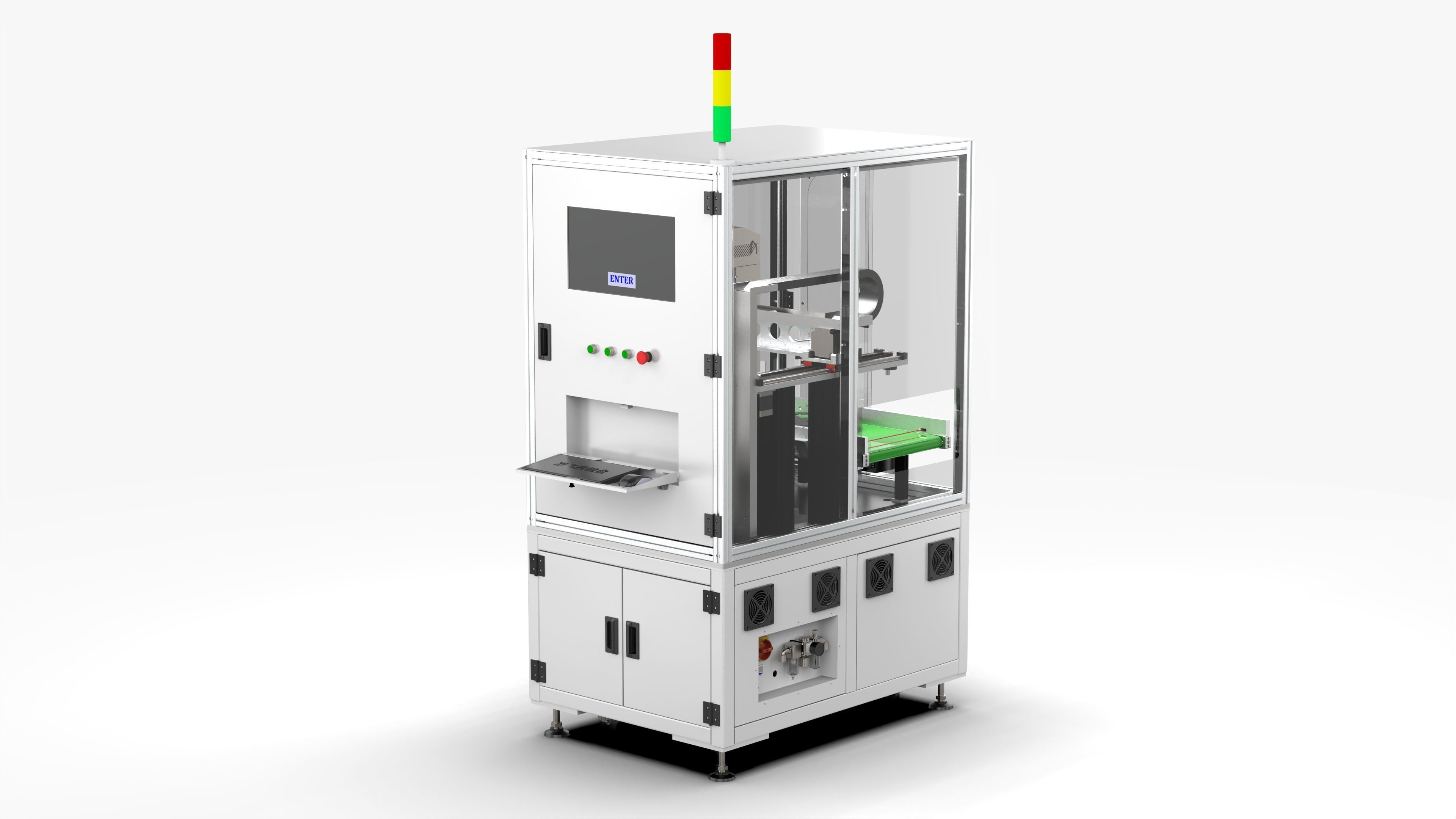Automatic Scanning Code Labeling Machine 3D model_2