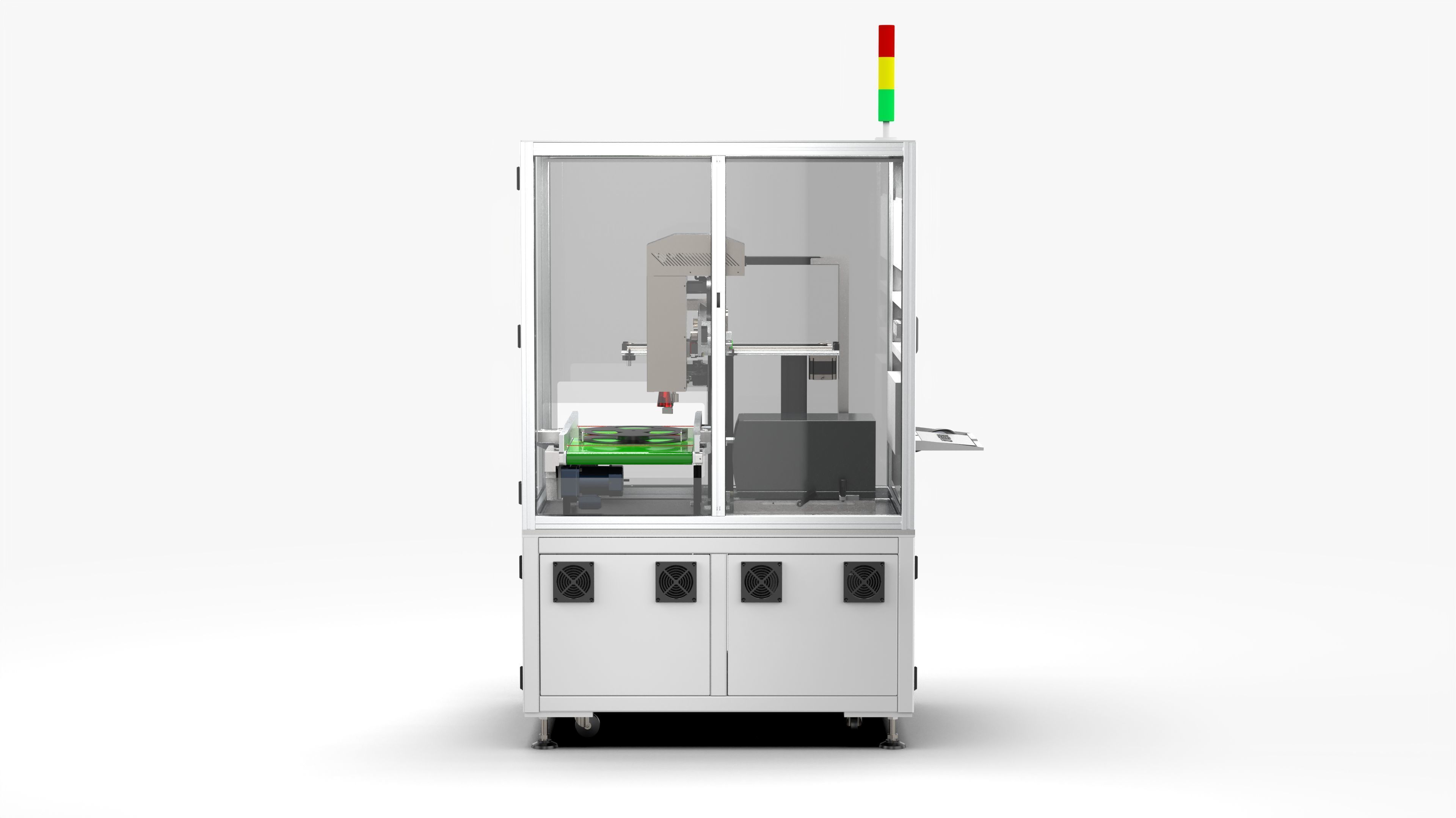 Automatic Scanning Code Labeling Machine 3D model_5