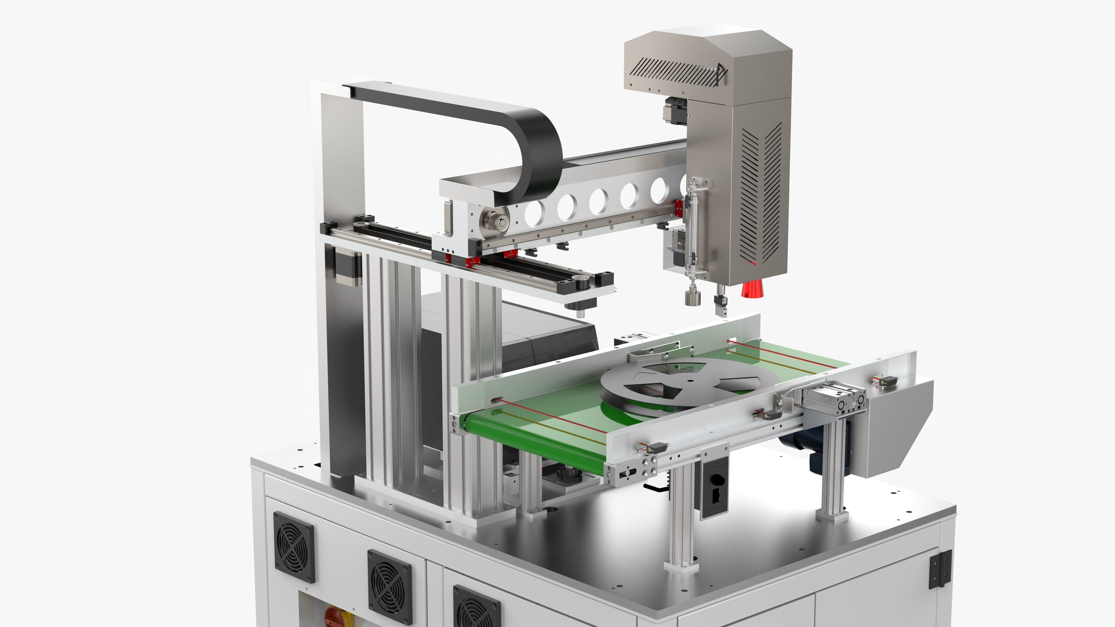 Automatic Scanning Code Labeling Machine 3D model_14