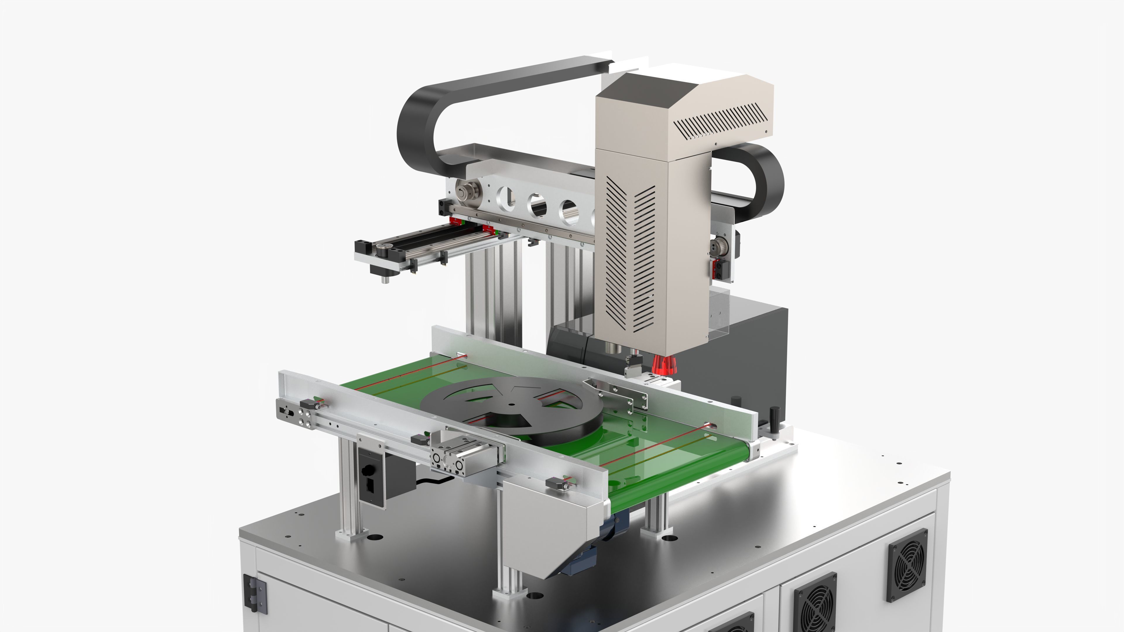 Automatic Scanning Code Labeling Machine 3D model_13