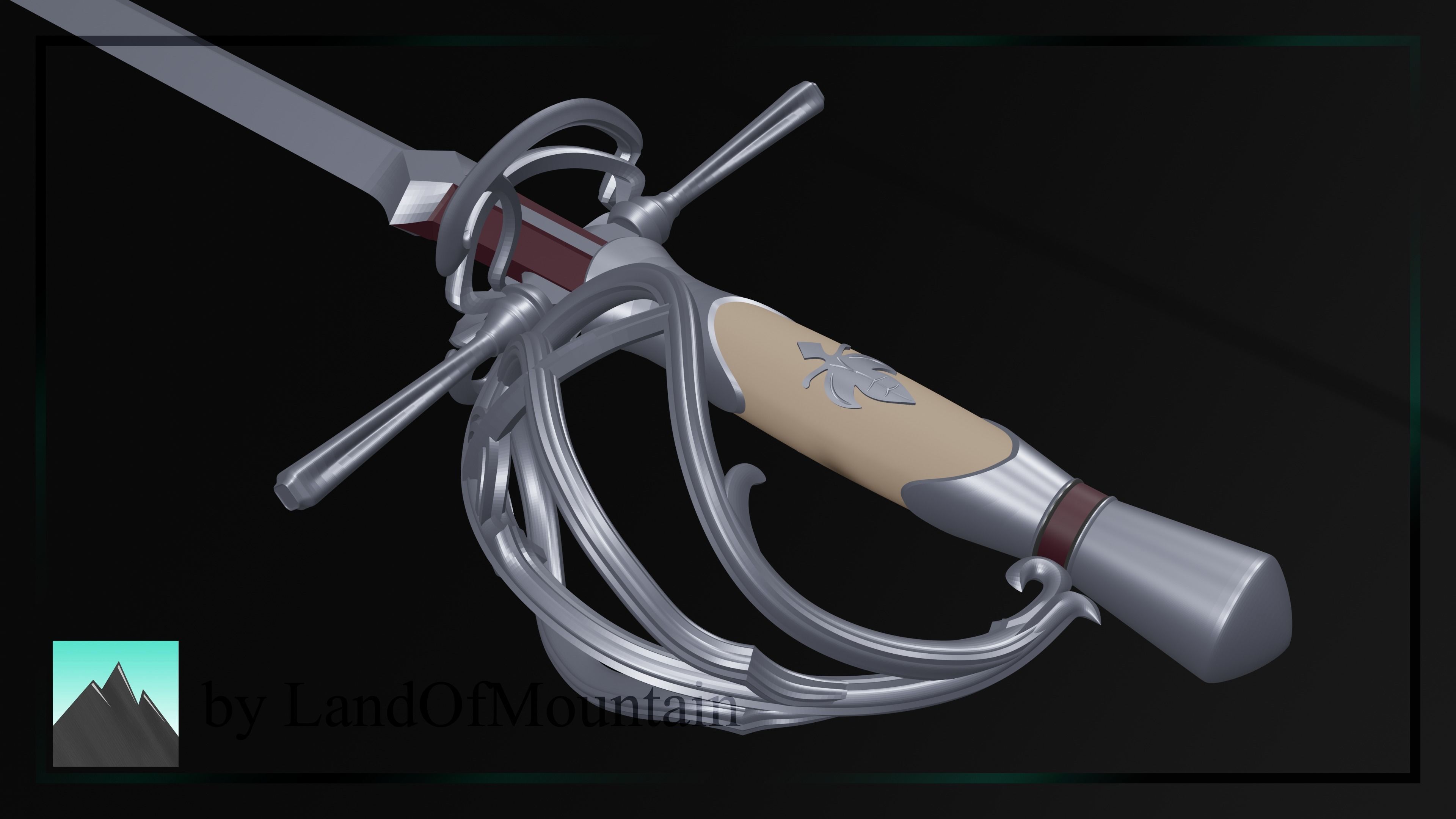 Final Fantasy XVI - Jill Warrick Rapier 3D print model_4