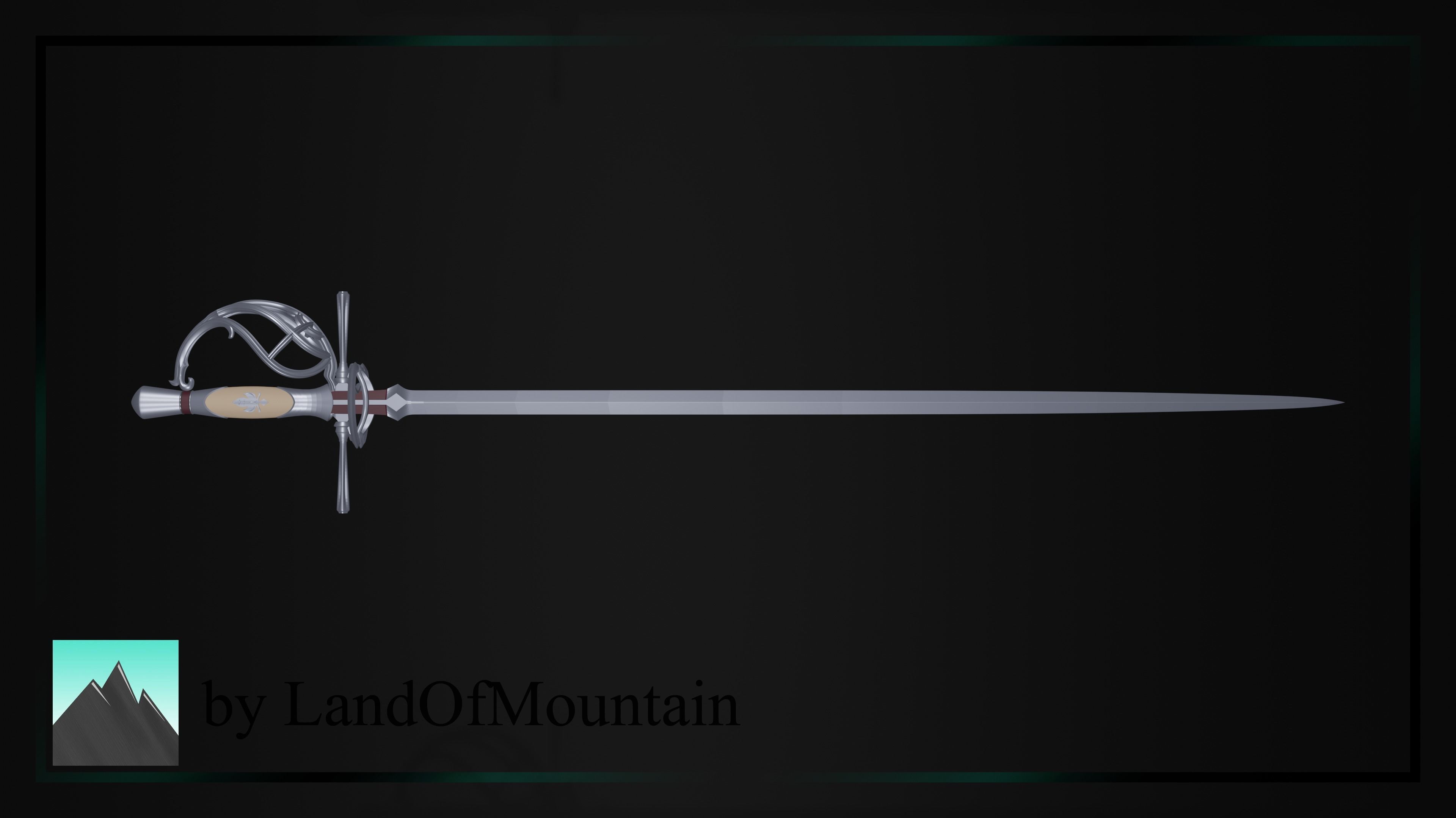 Final Fantasy XVI - Jill Warrick Rapier 3D print model_2