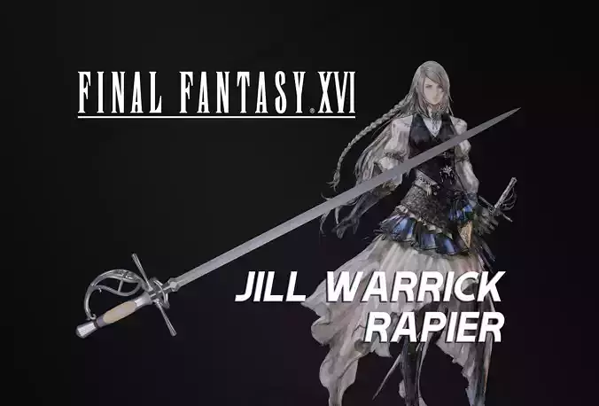 Final Fantasy XVI - Jill Warrick Rapier 3D print model