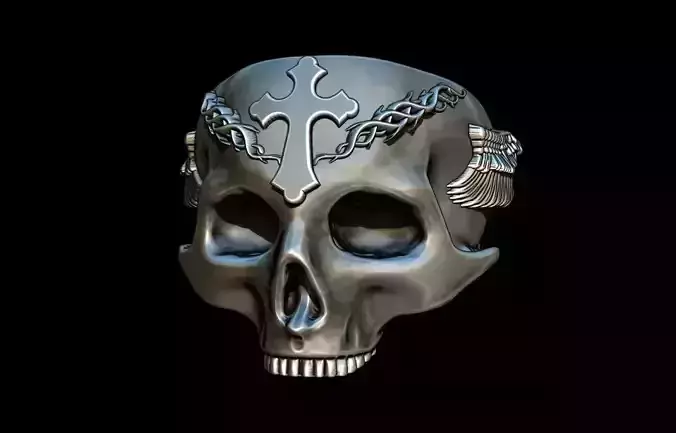  Cross skull Ring NO4