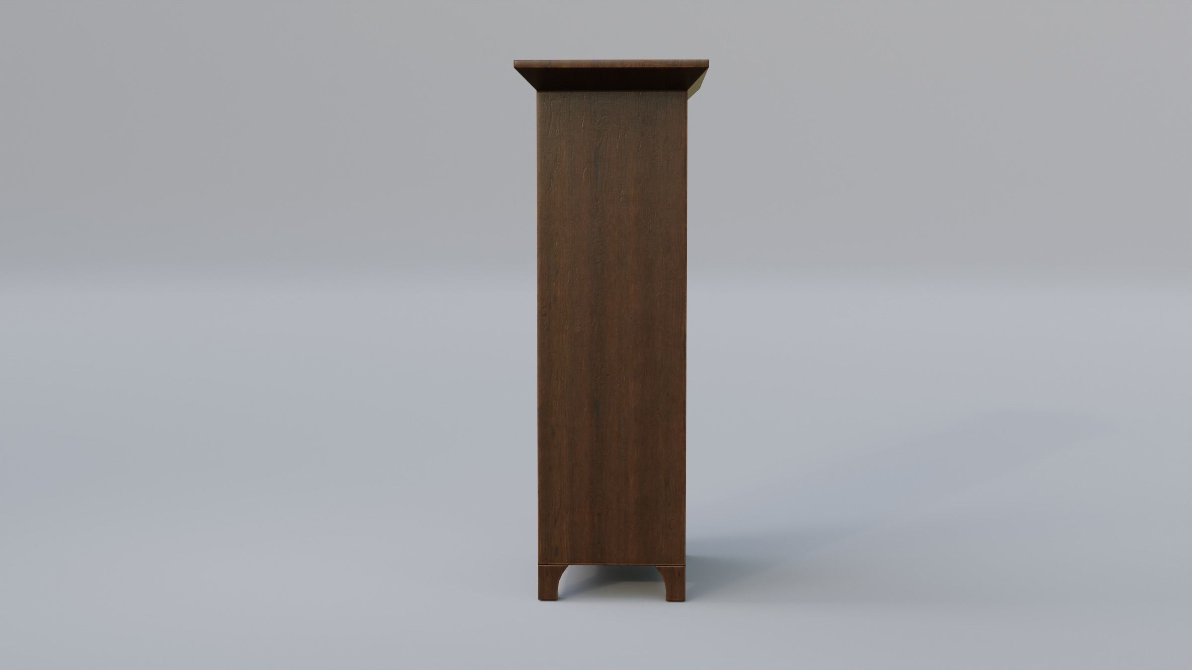 Bookcase simple Low-poly 3D model_9