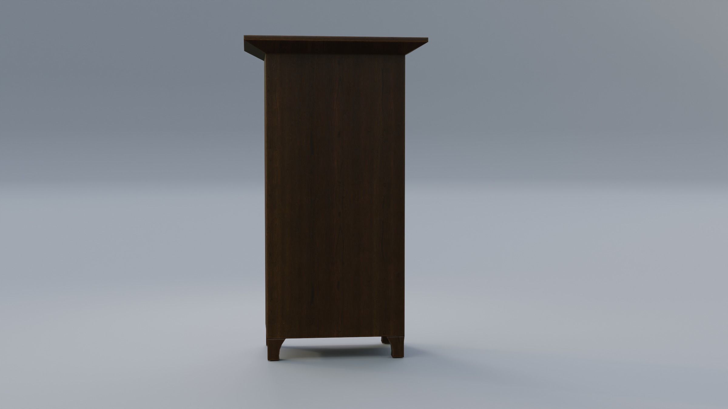 Bookcase simple Low-poly 3D model_4