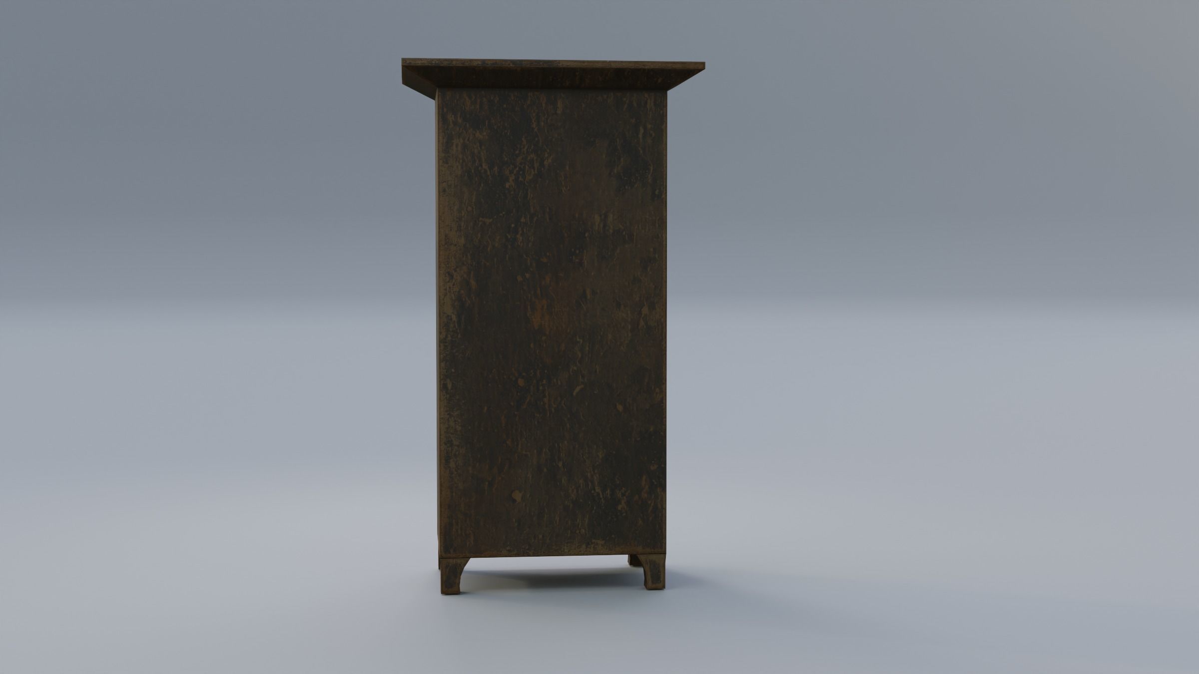 Bookcase simple Low-poly 3D model_6